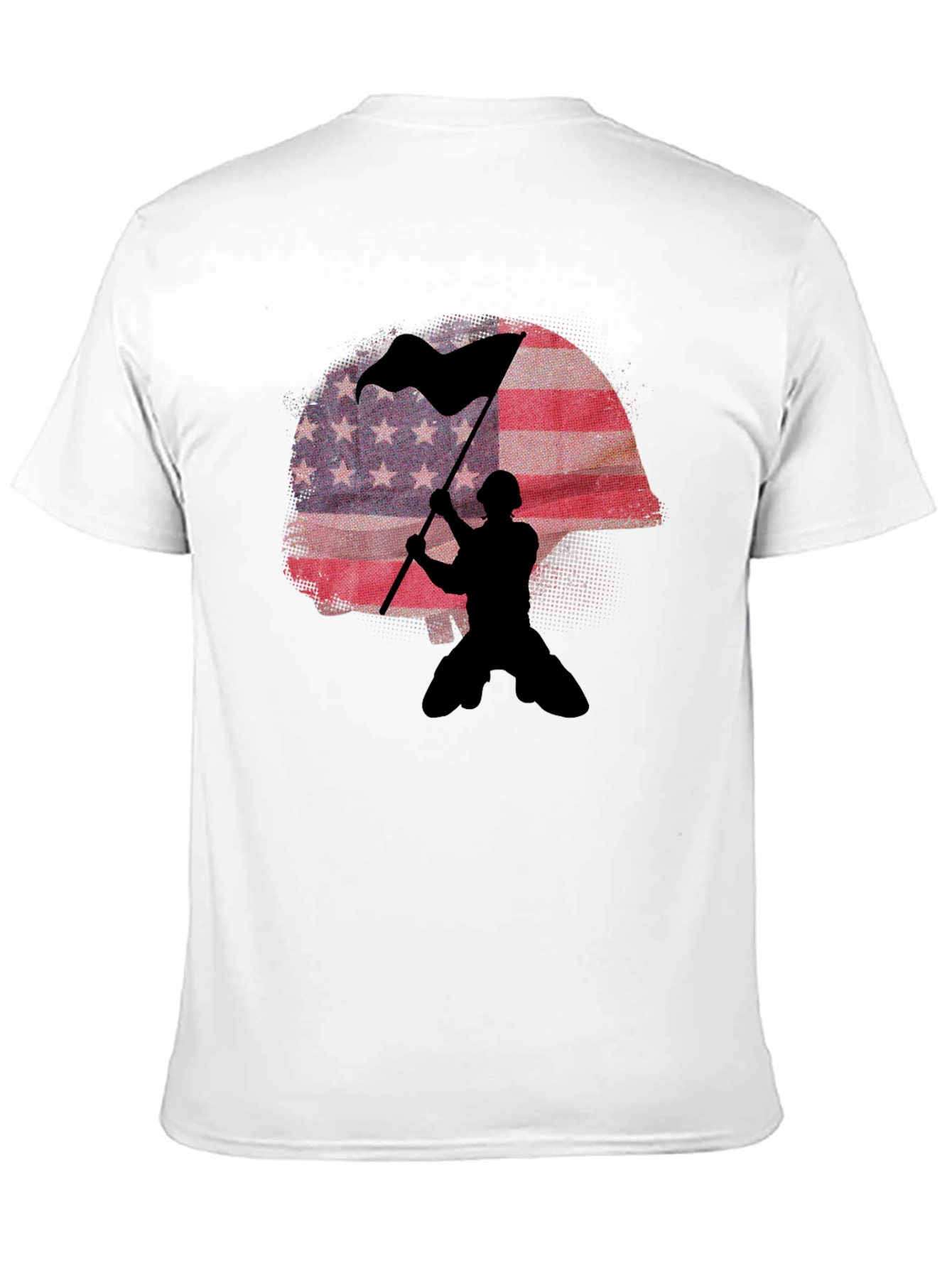 American Flag Soldier Graphic T-Shirt