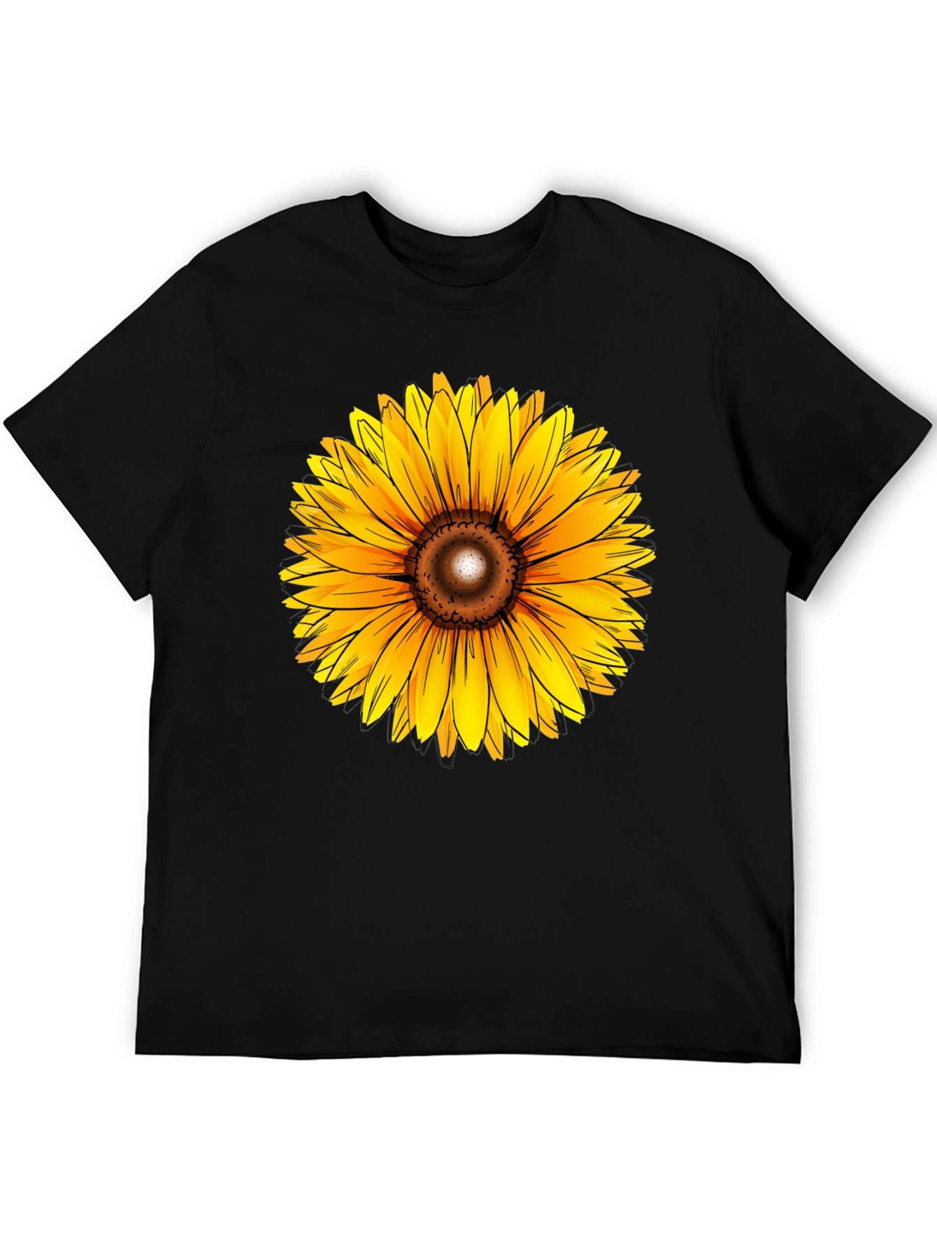 Sunflower Graphic Black T-Shirt