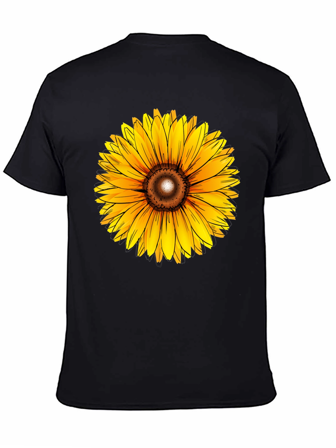 Sunflower Graphic Black T-Shirt