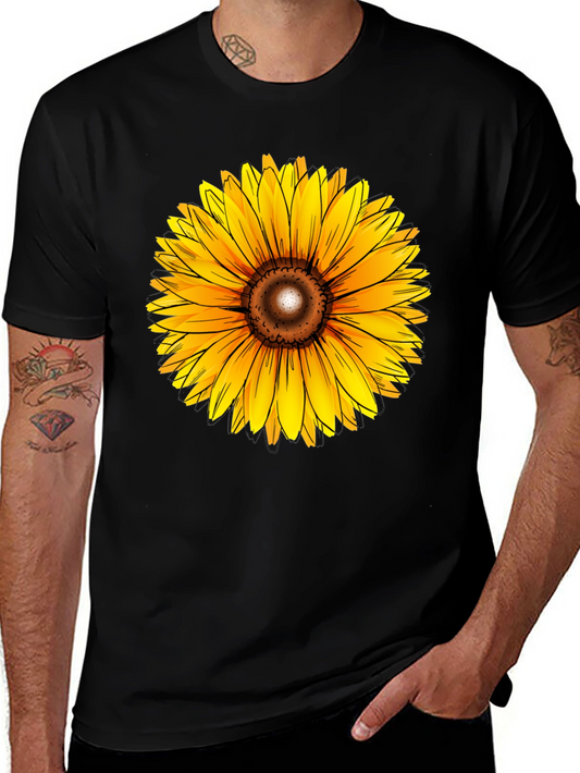 Sunflower Graphic Black T-Shirt