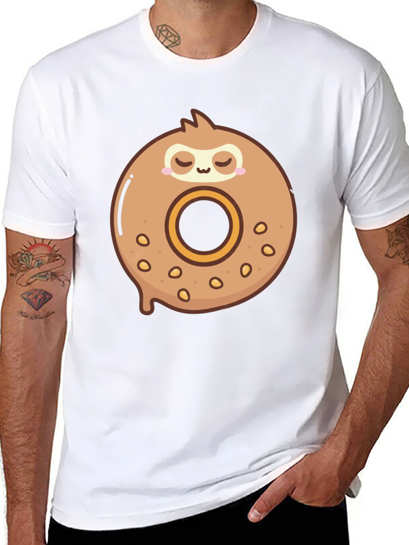 Sloth Donut T-Shirt - Fun Unique Casual Wear