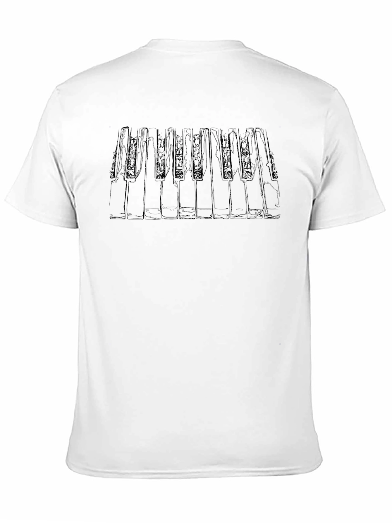 Piano Keys Graphic Tee - Musicians Black T-Shirt