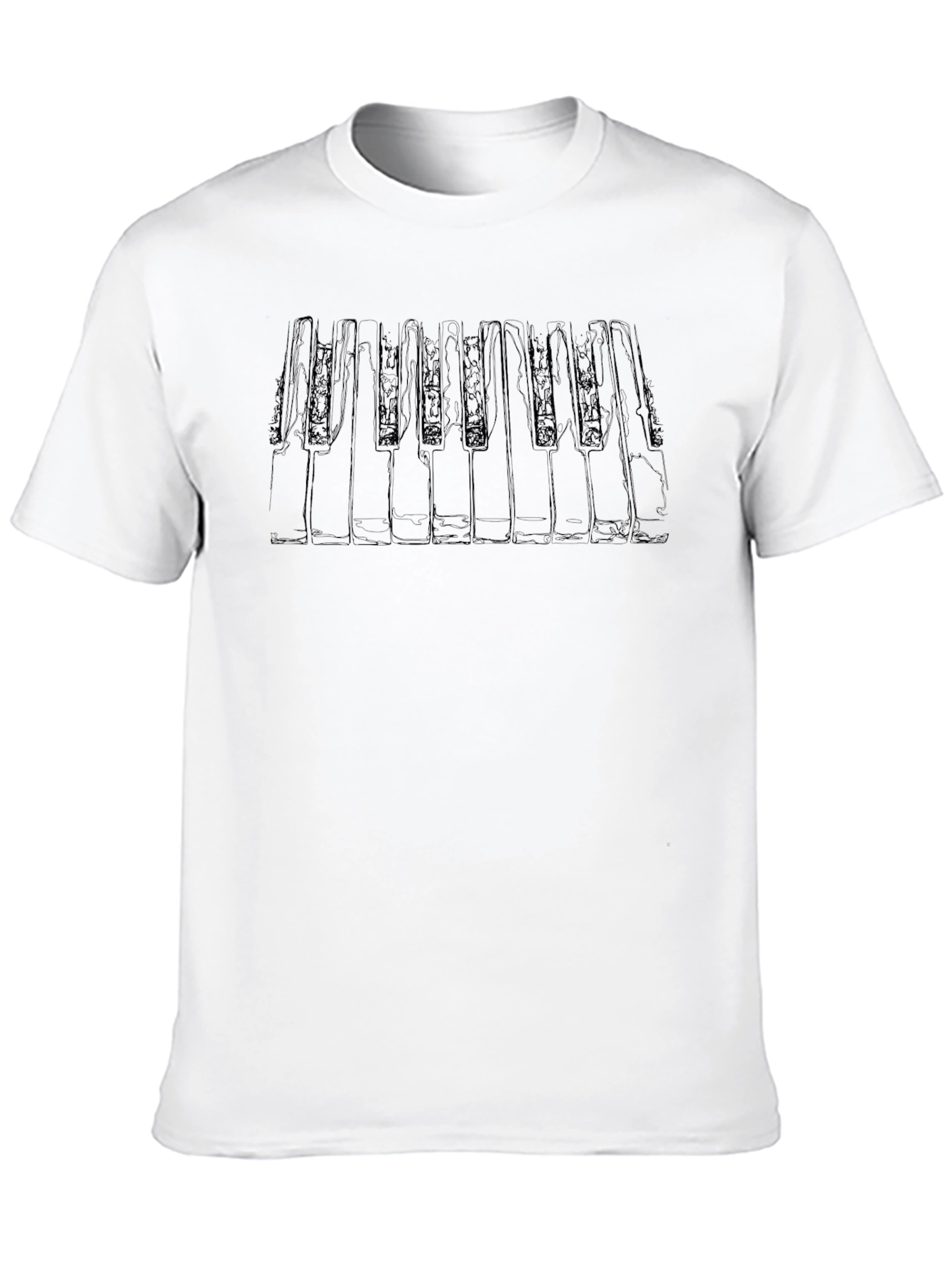 Piano Keys Graphic Tee - Musicians Black T-Shirt