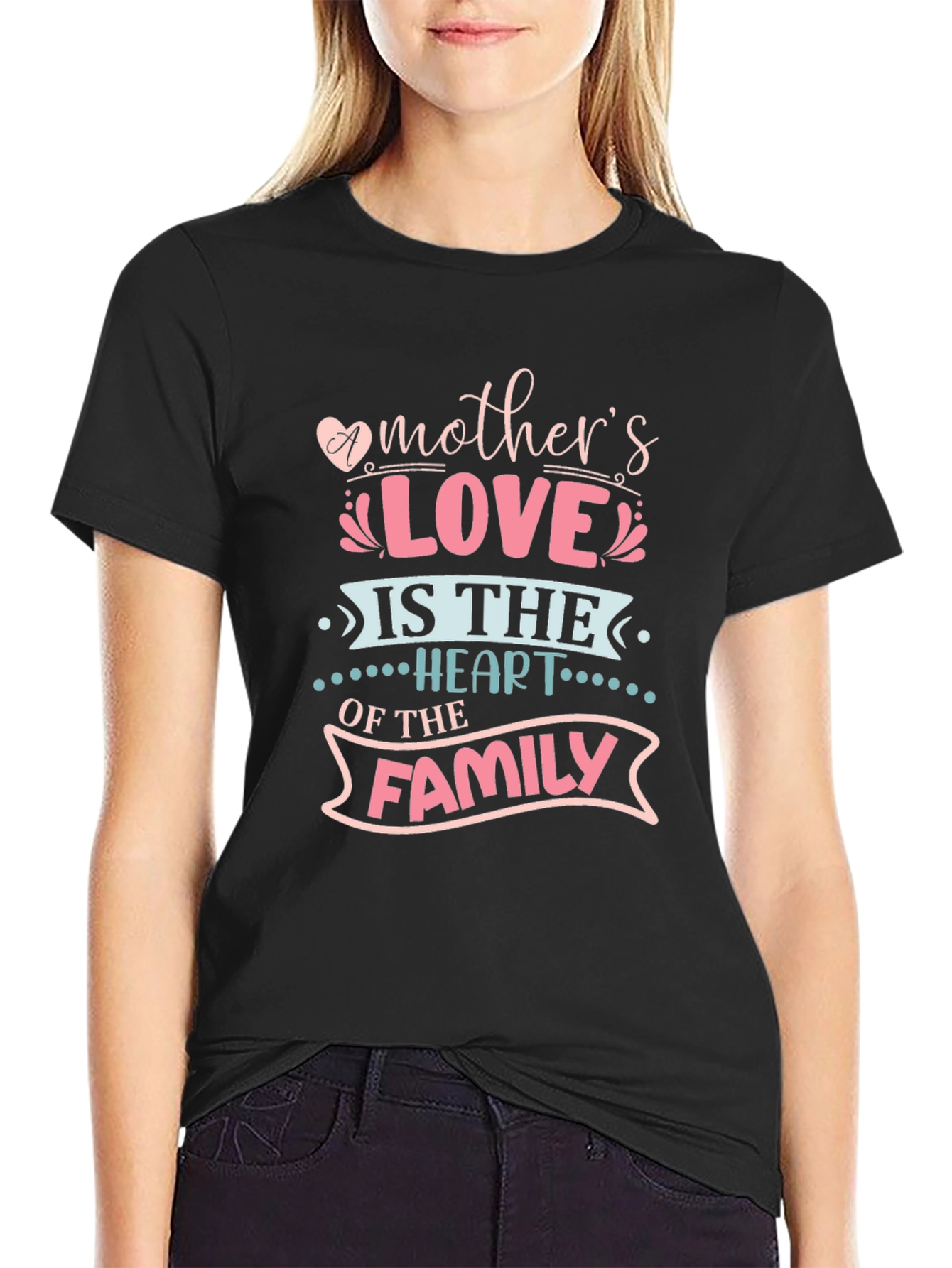 Mothers Love Heart of the Family Graphic Tee