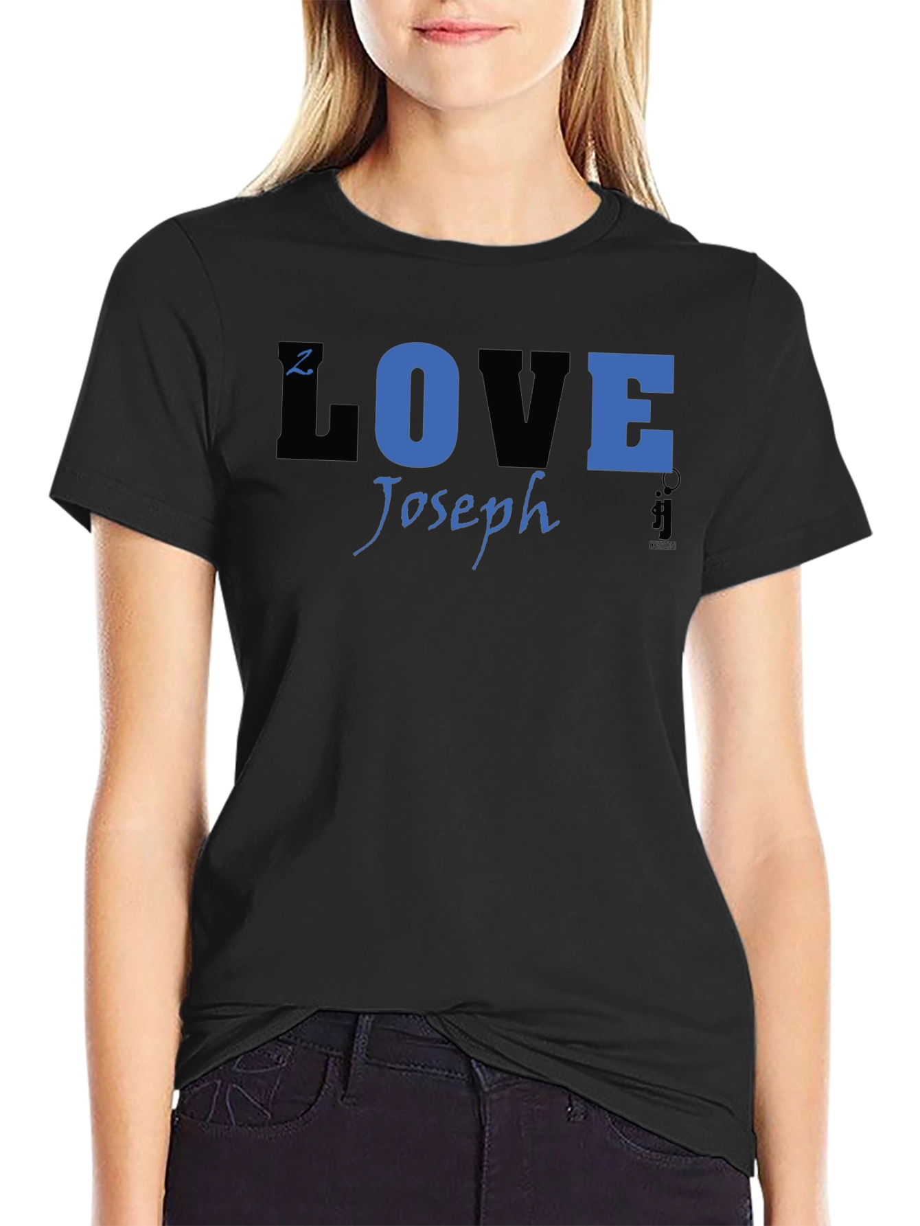 Joseph LOVE T-Shirt - Black Blue