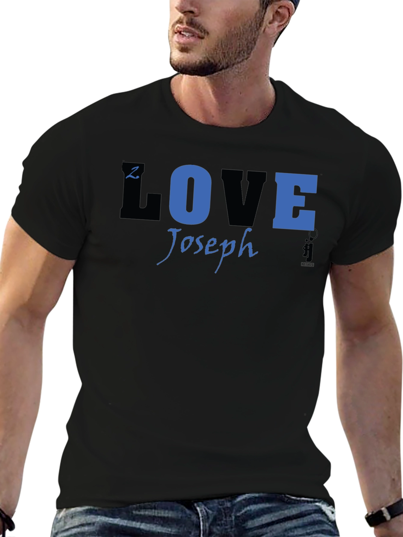 Joseph LOVE T-Shirt - Black Blue