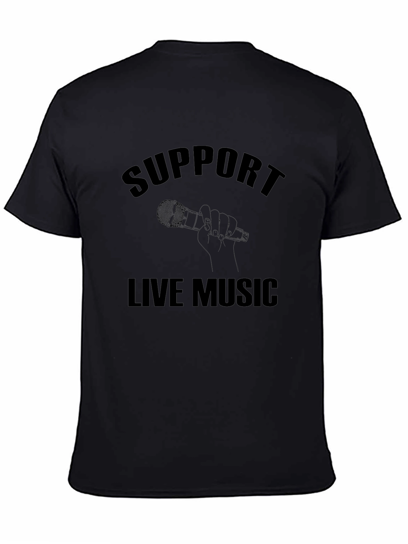 Support Live Music Black T-Shirt