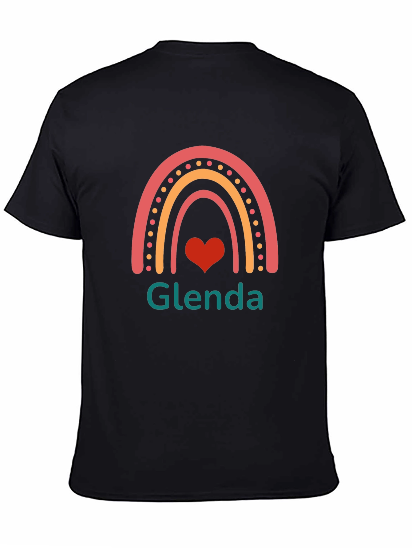 Glenda Rainbow Heart Graphic T-Shirt