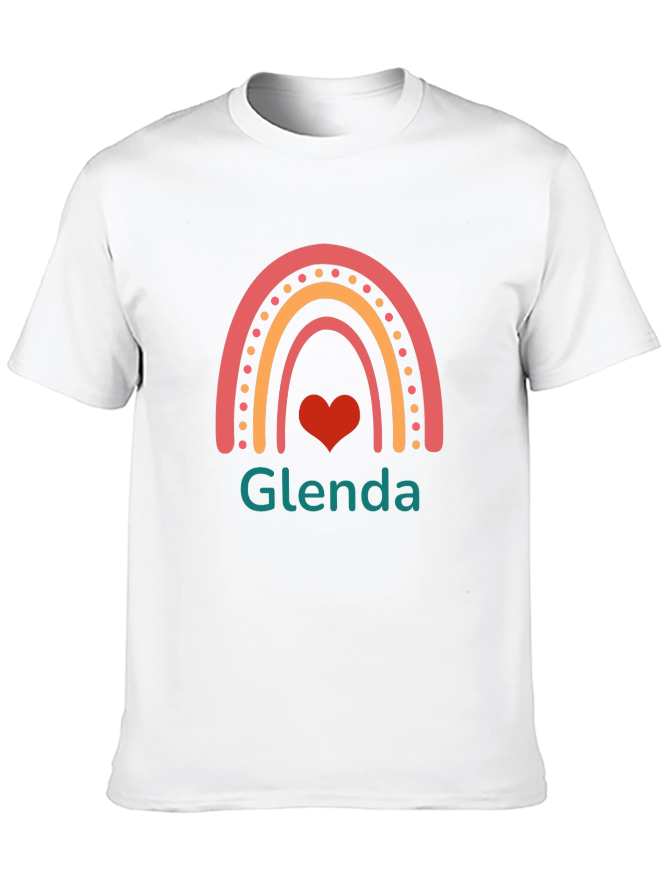 Glenda Rainbow Heart Graphic T-Shirt