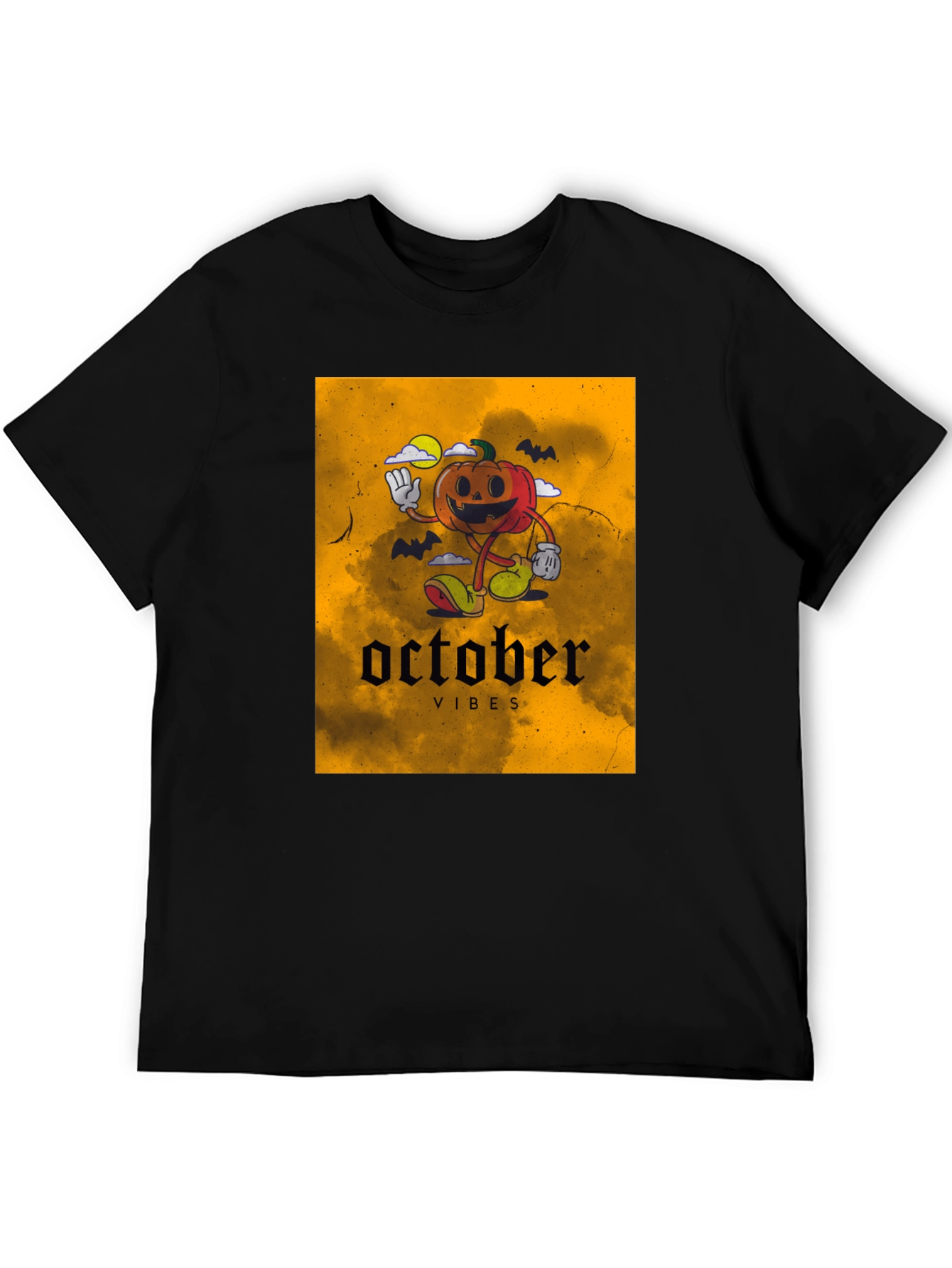 October Vibes Pumpkin Graphic T-Shirt