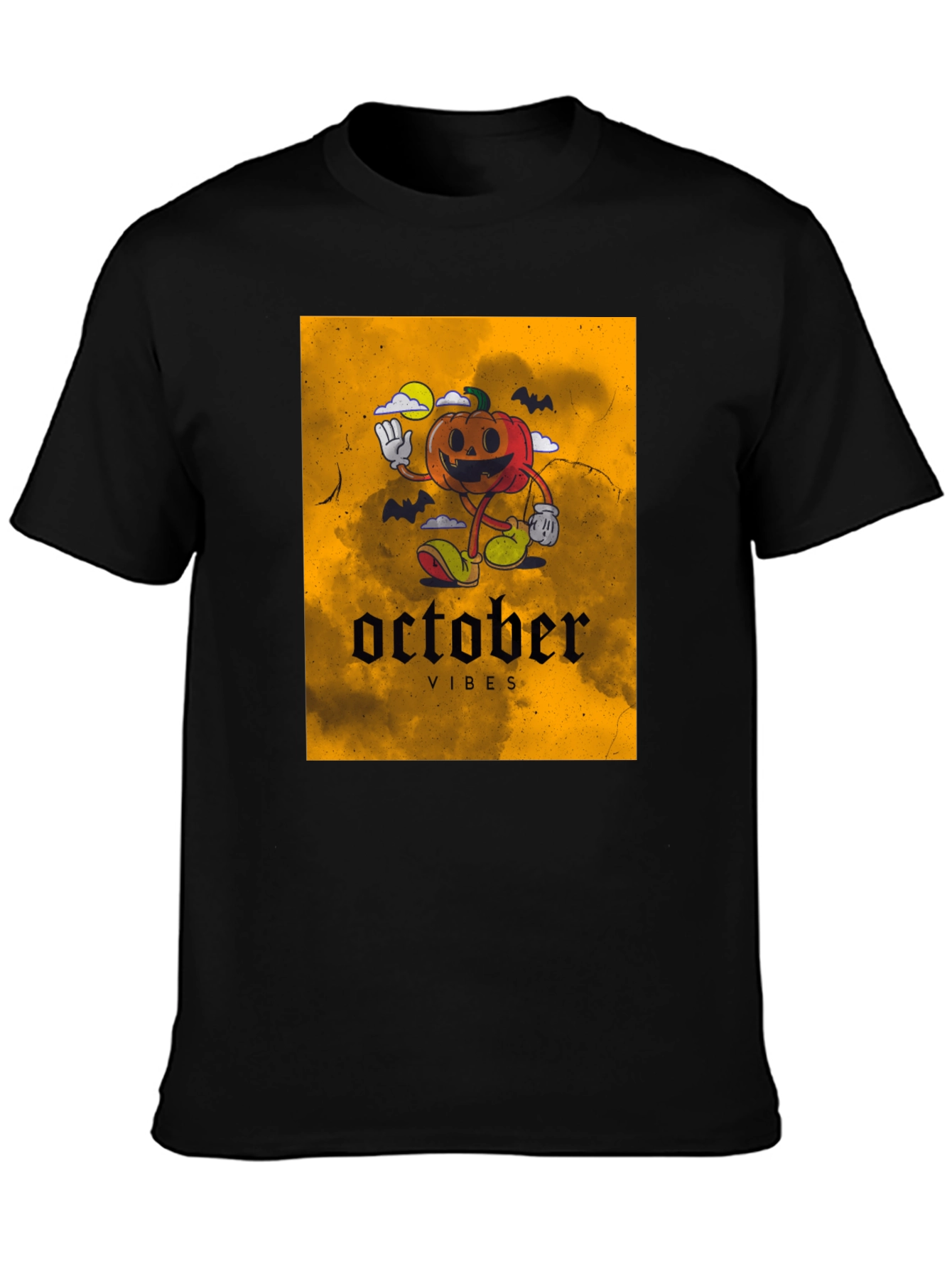 October Vibes Pumpkin Graphic T-Shirt