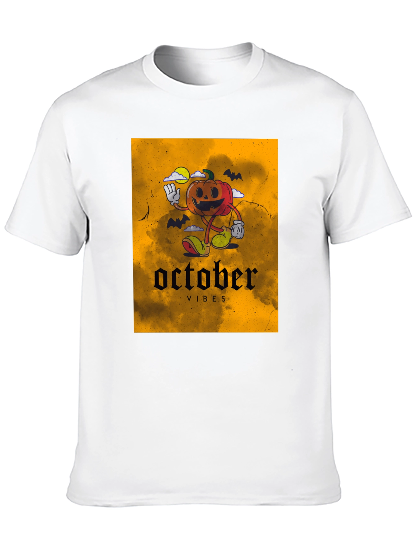 October Vibes Pumpkin Graphic T-Shirt