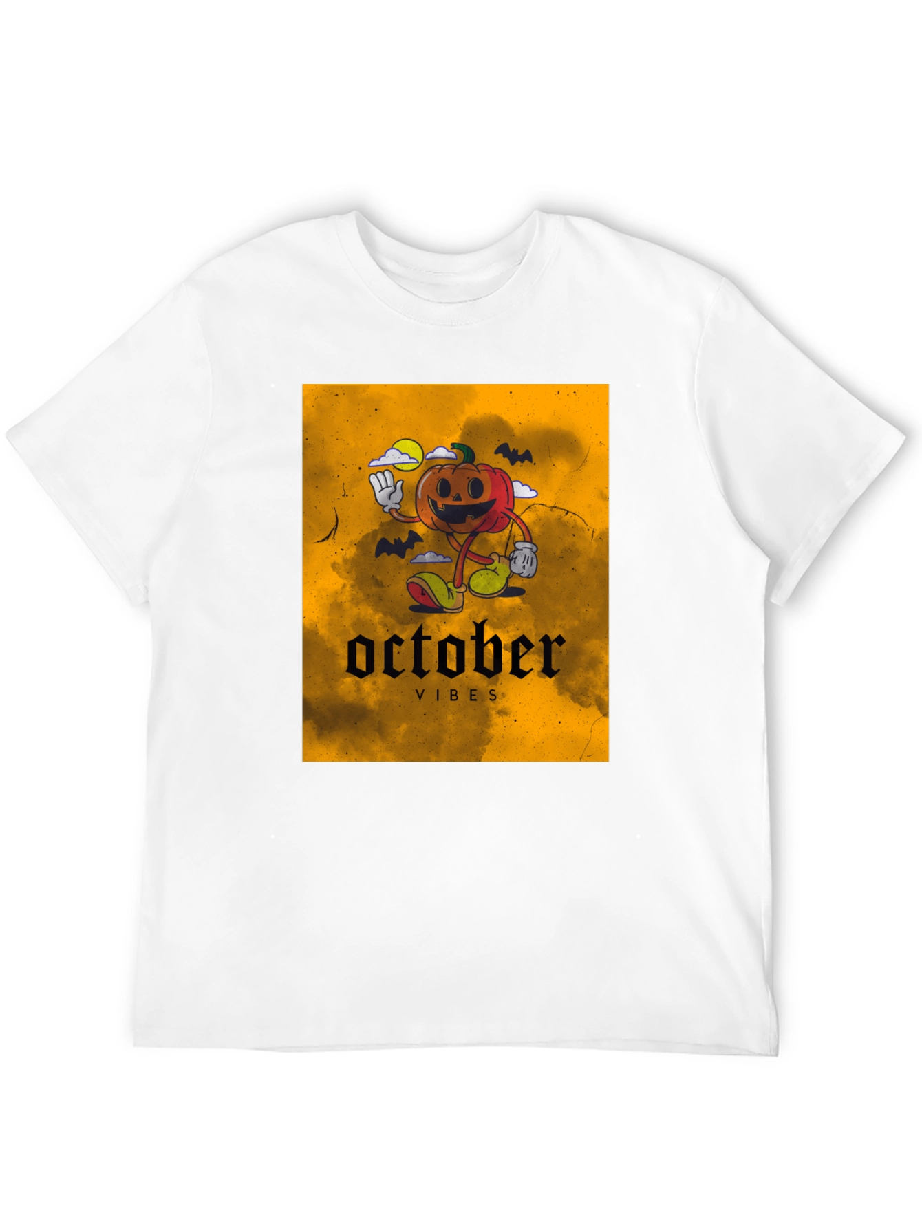 October Vibes Pumpkin Graphic T-Shirt