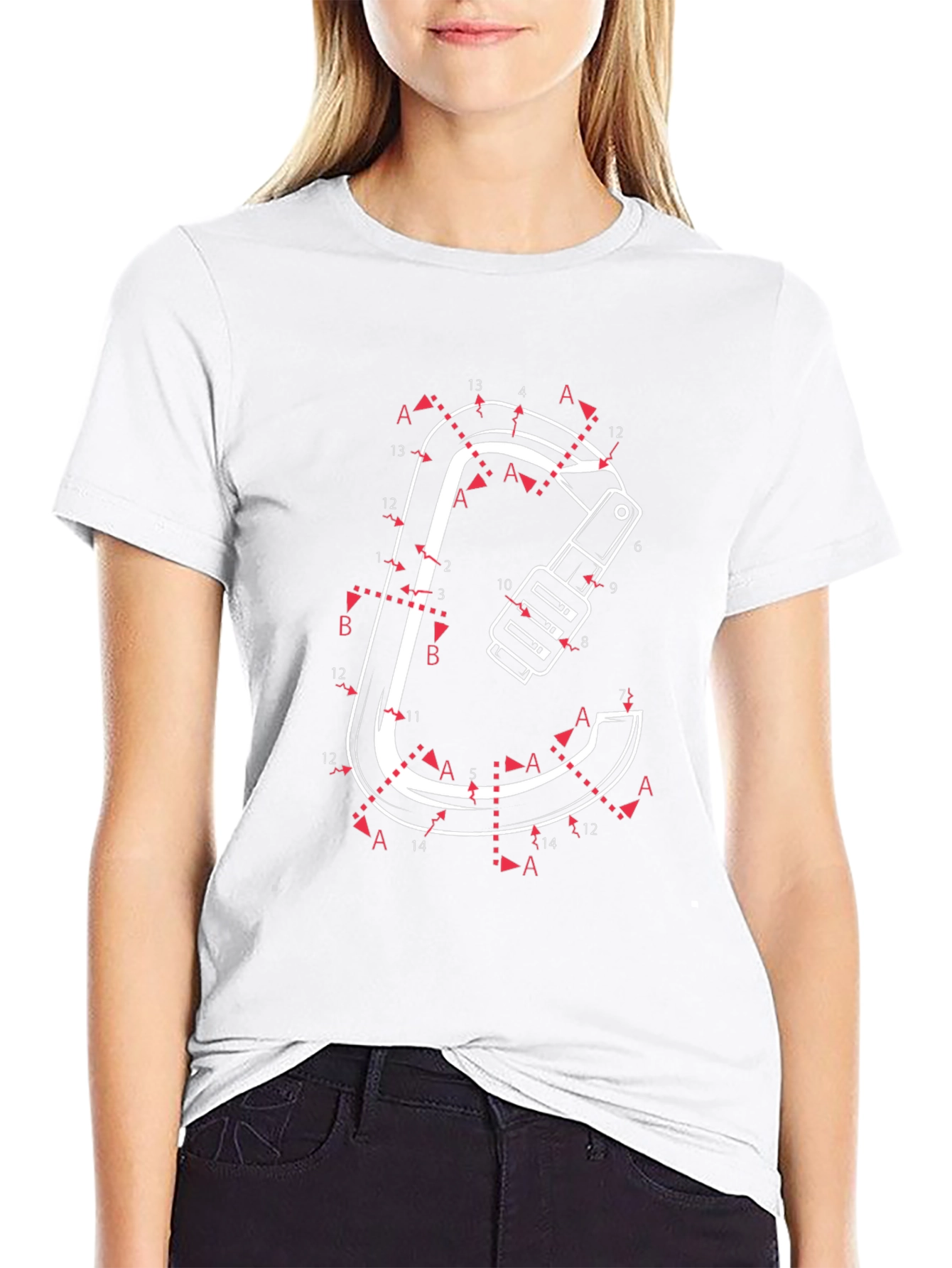 Connect the Dots Carabiner Black T-Shirt
