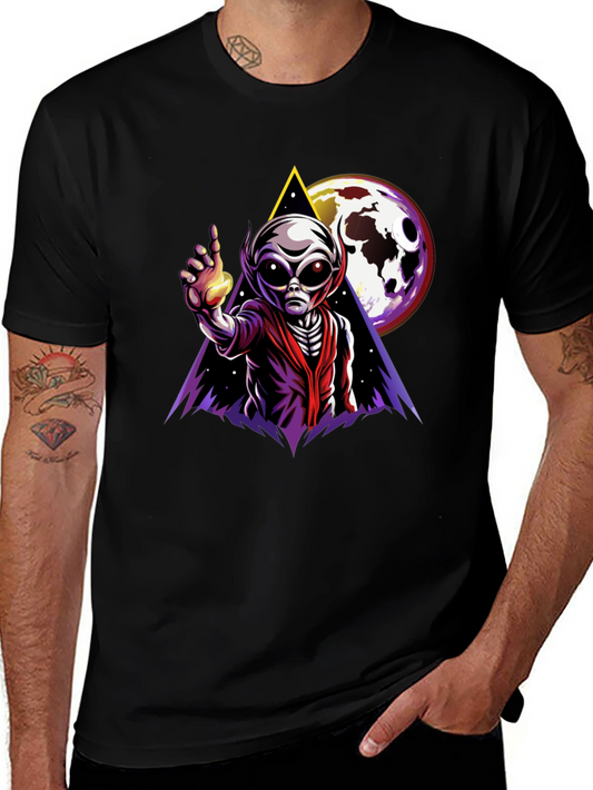 Alien Graphic T-Shirt - Outer Space Design
