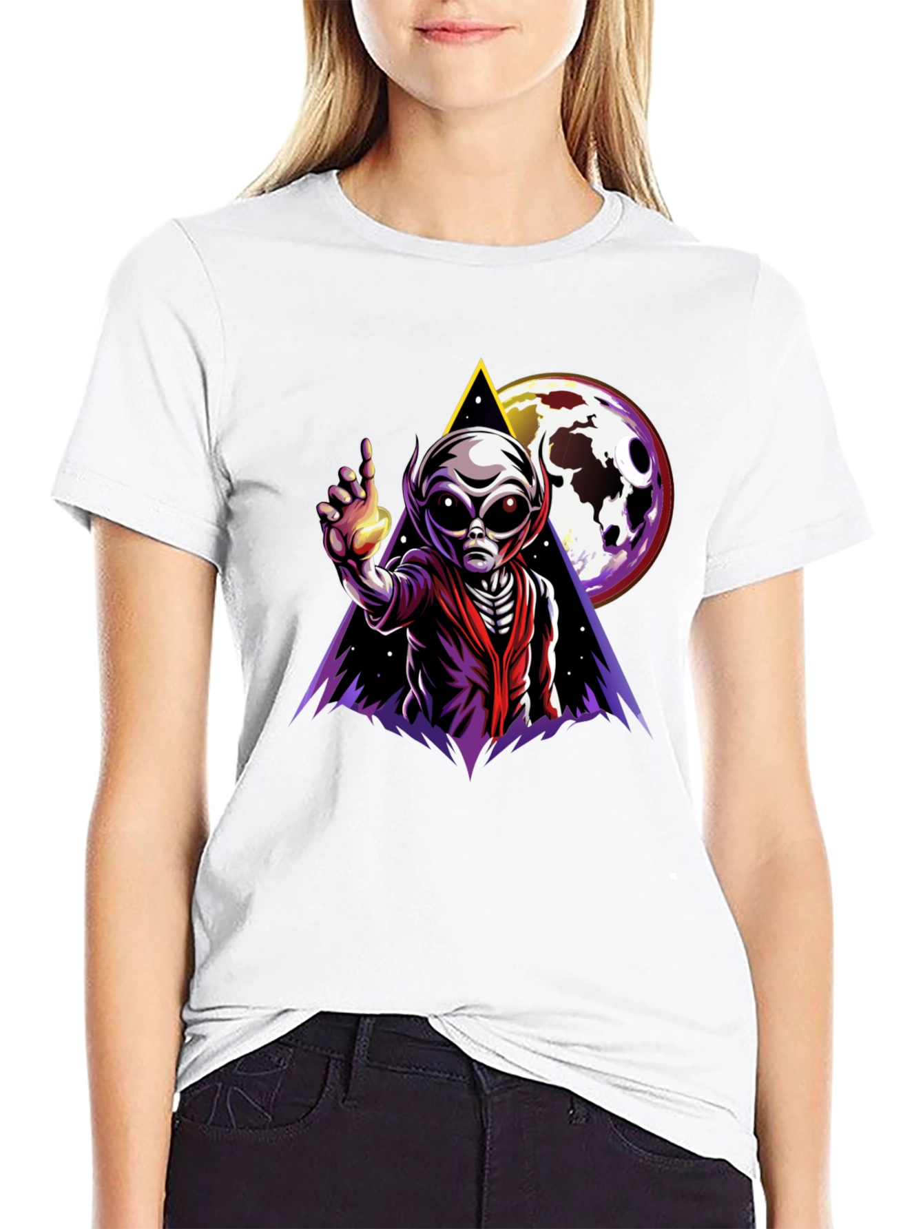 Alien Graphic T-Shirt - Outer Space Design