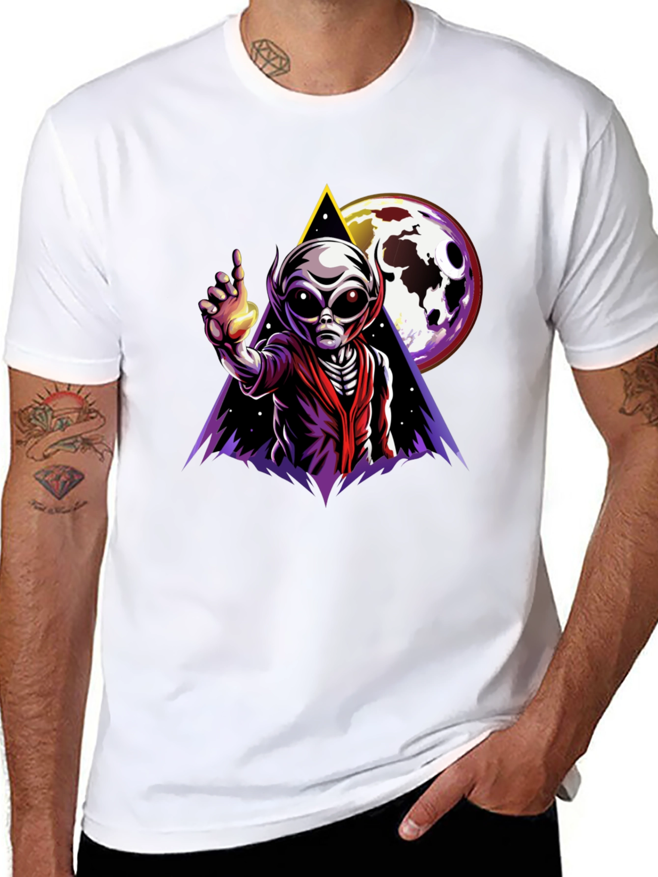 Alien Graphic T-Shirt - Outer Space Design