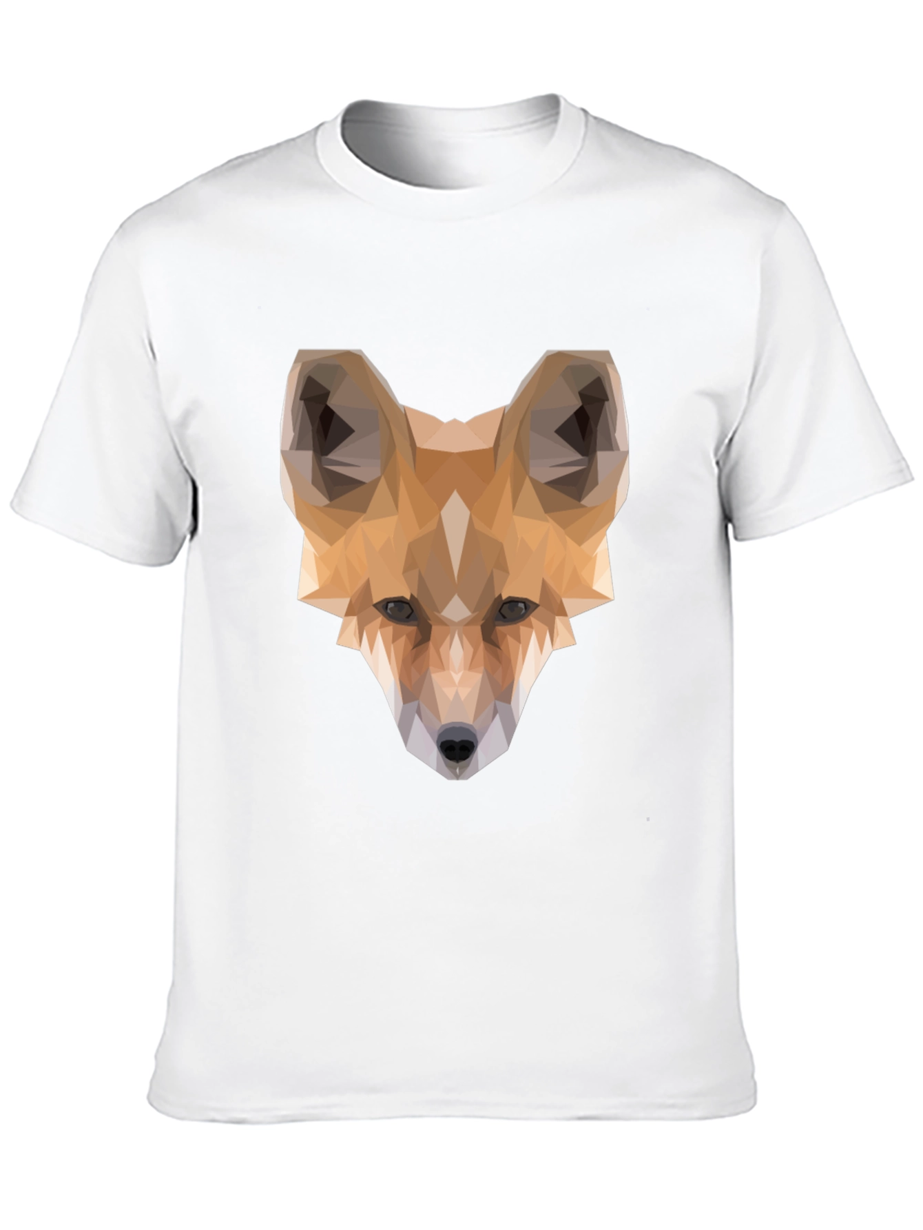 Geometric Fox Graphic Tee - Modern Mens T-Shirt