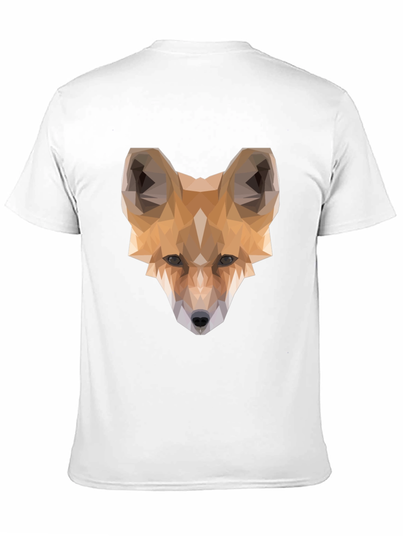 Geometric Fox Graphic Tee - Modern Mens T-Shirt