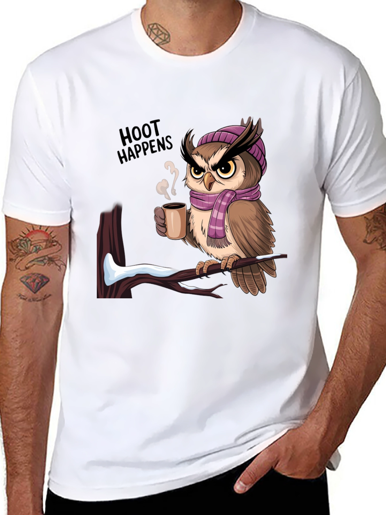 Hoot Happens Owl Coffee T-Shirt