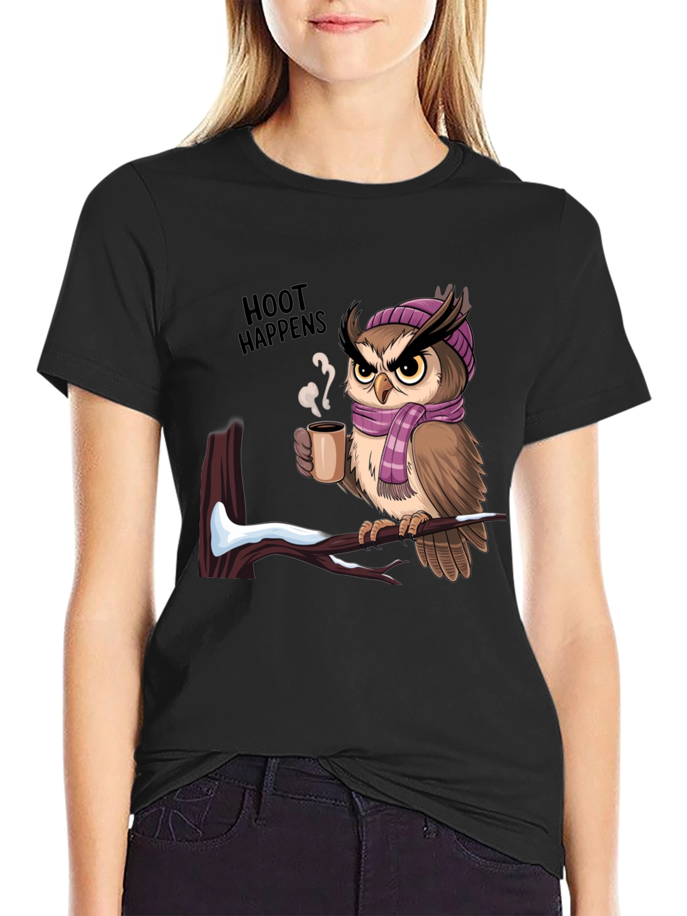 Hoot Happens Owl Coffee T-Shirt