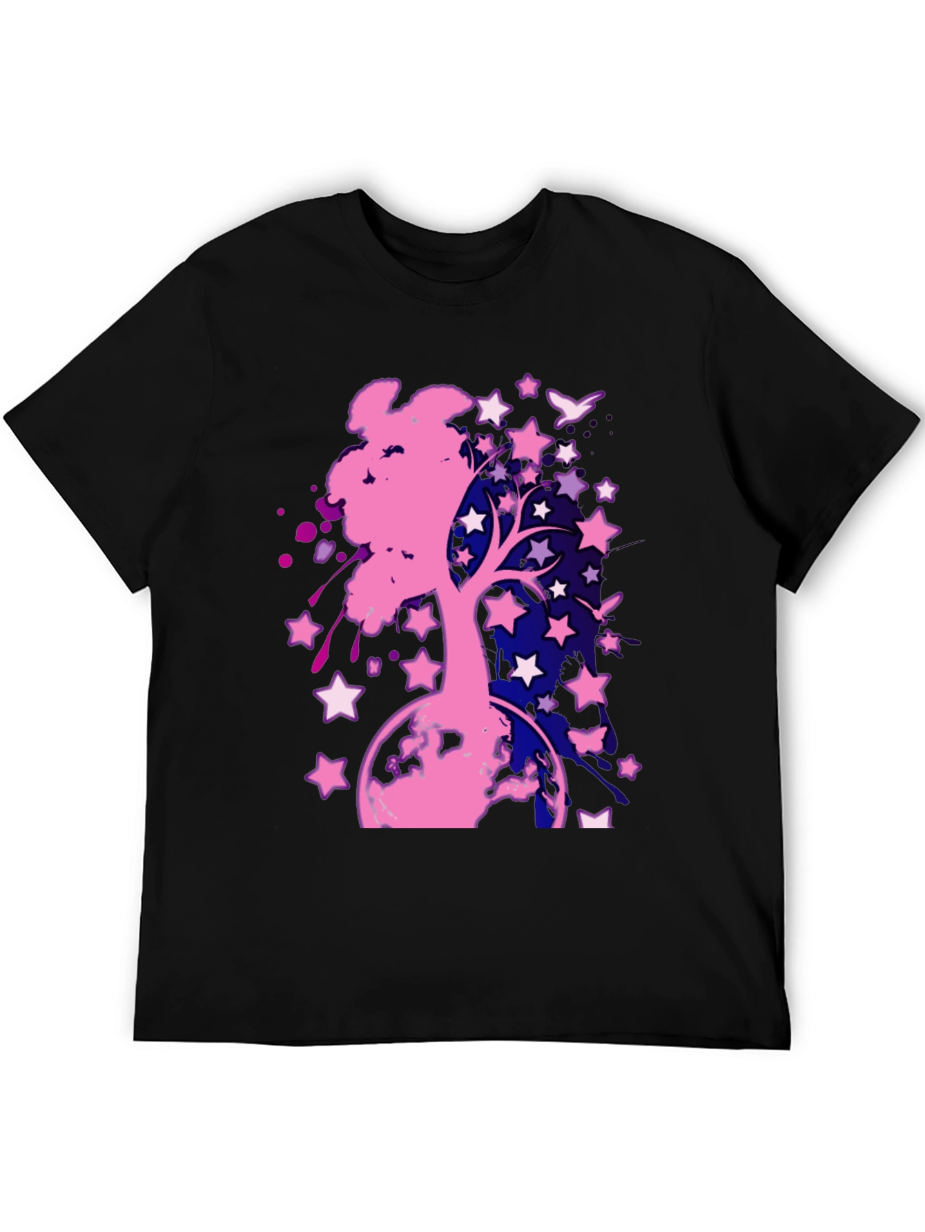 Starry Tree Graphic Tee - Black