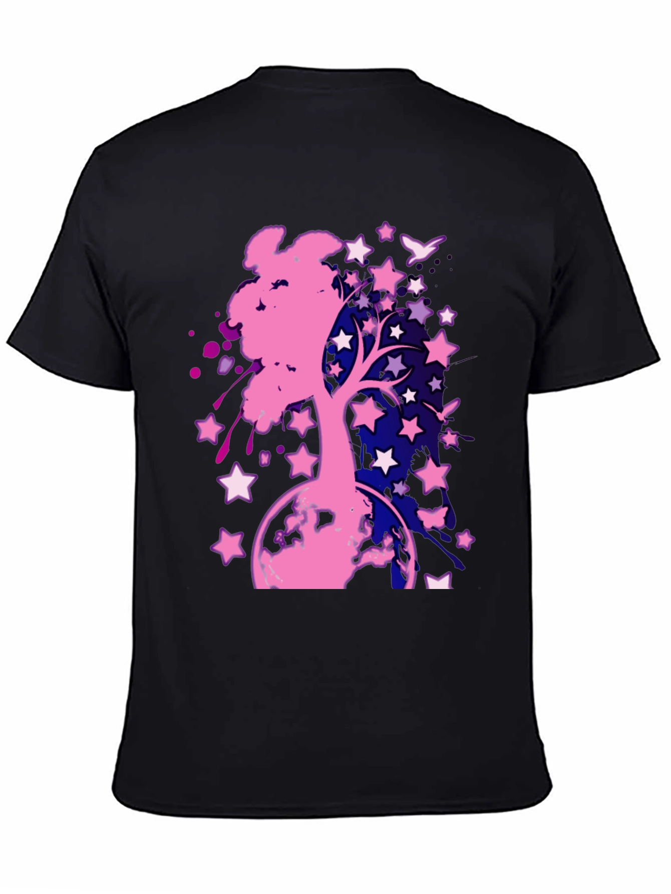 Starry Tree Graphic Tee - Black