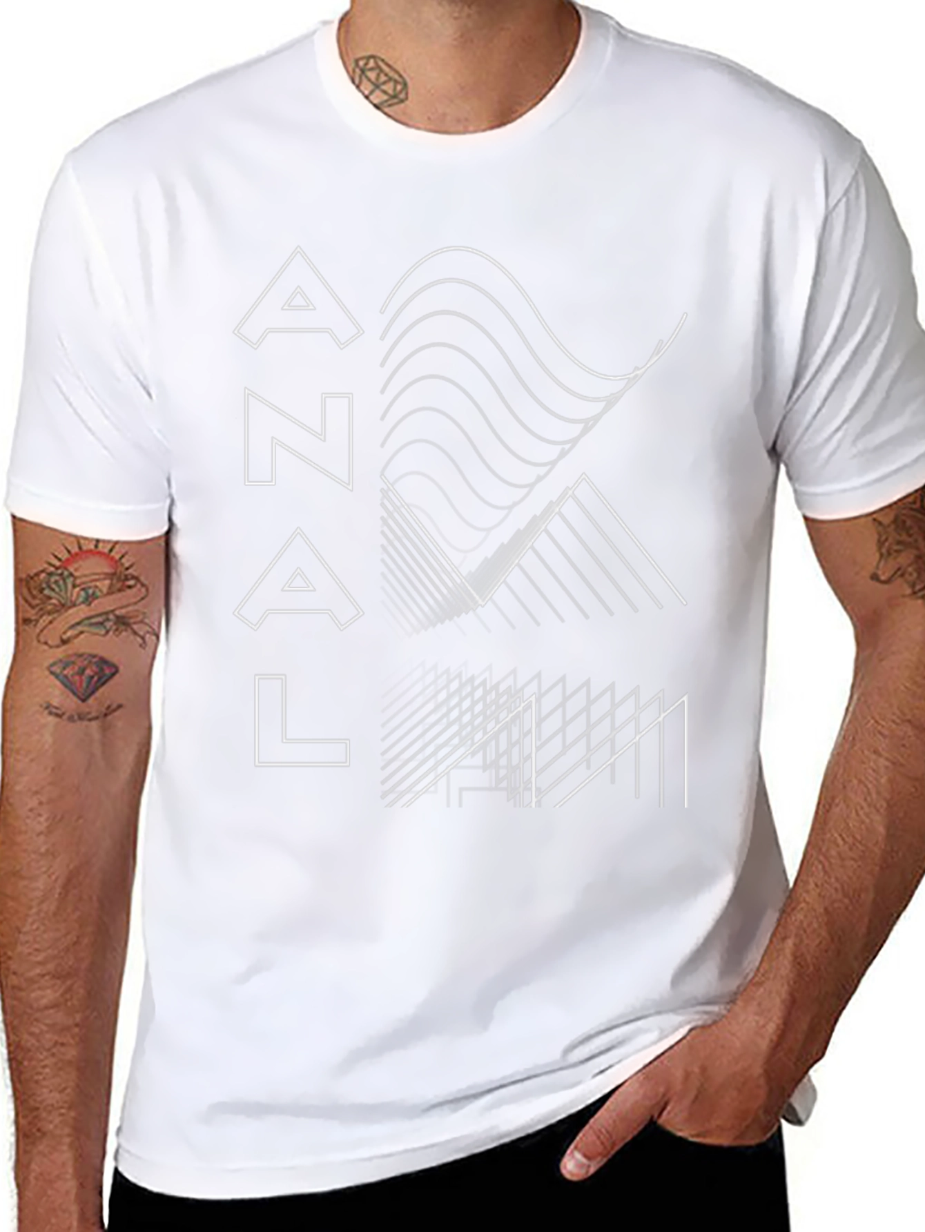 Edgy AN*L Graphic Print Black T-Shirt