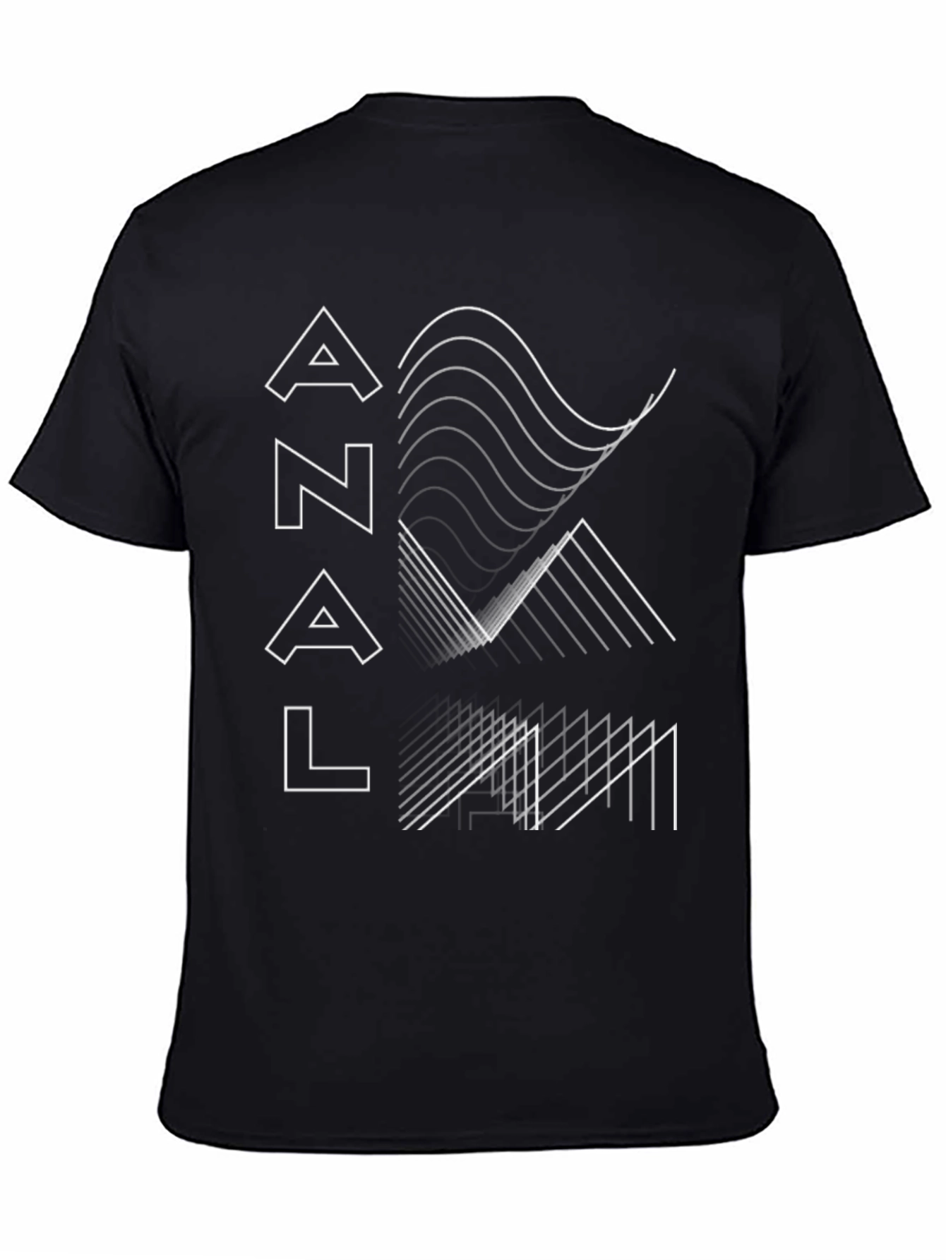 Edgy AN*L Graphic Print Black T-Shirt