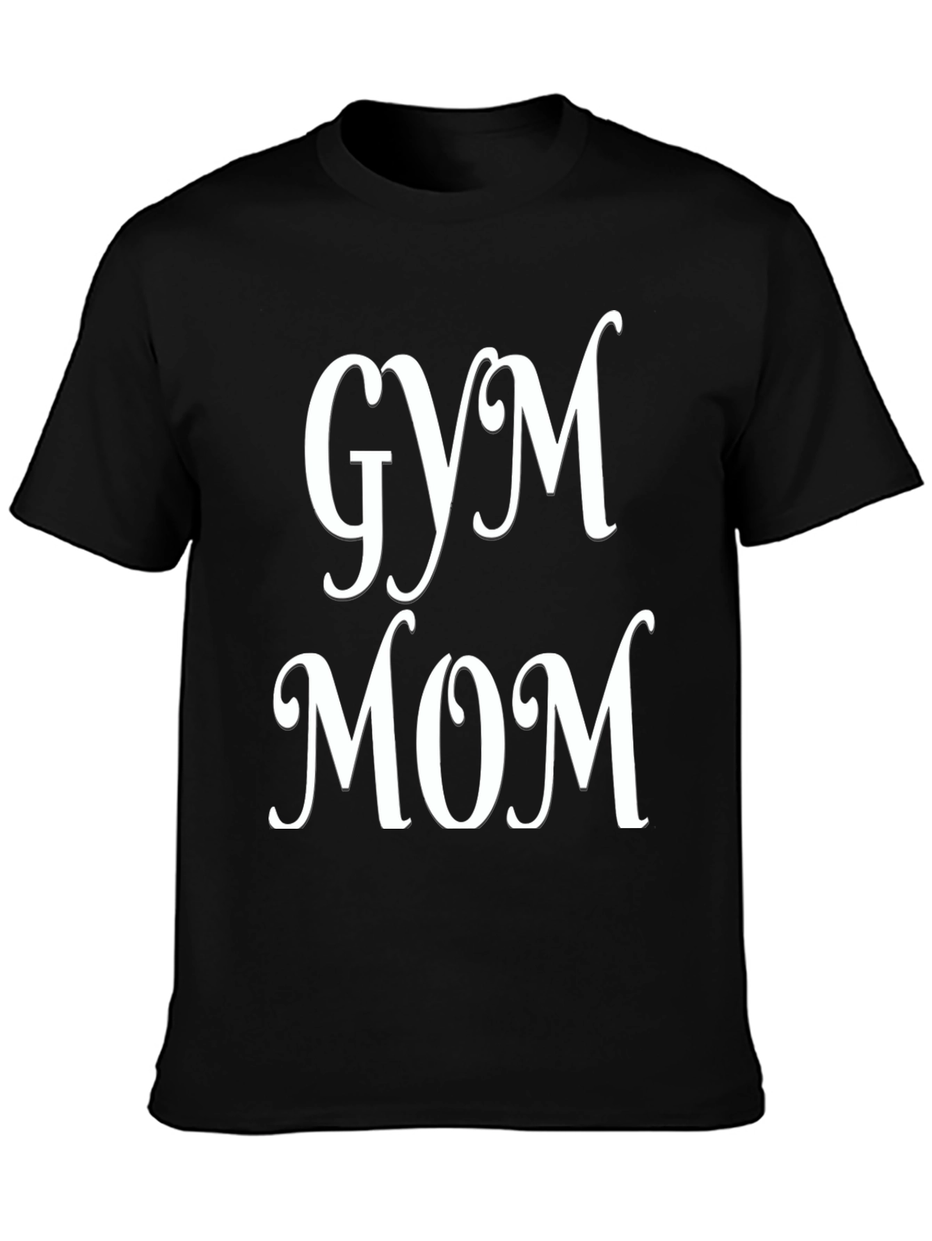 Gym Mom Graphic Tee - Black Cotton Shirt