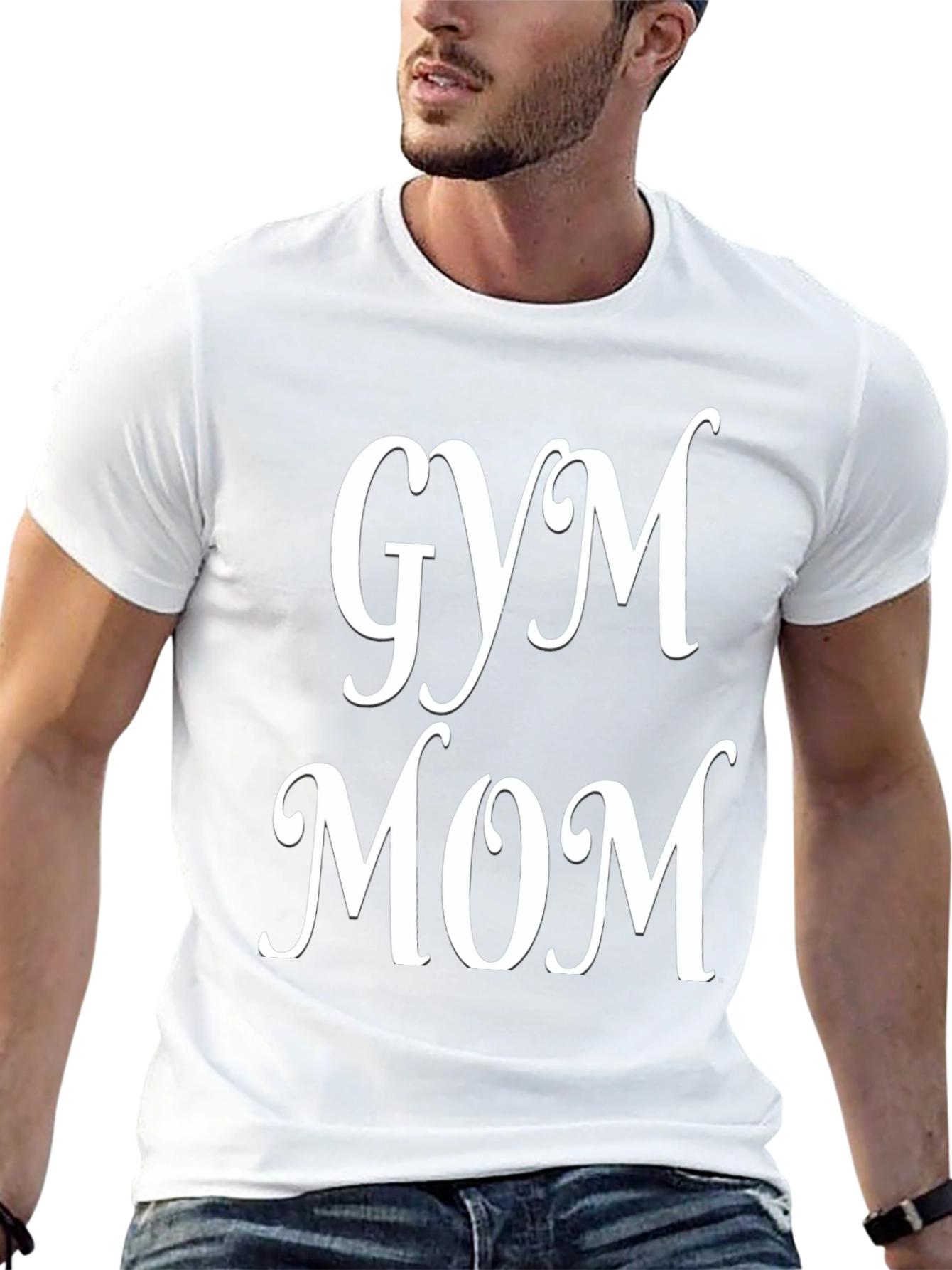Gym Mom Graphic Tee - Black Cotton Shirt