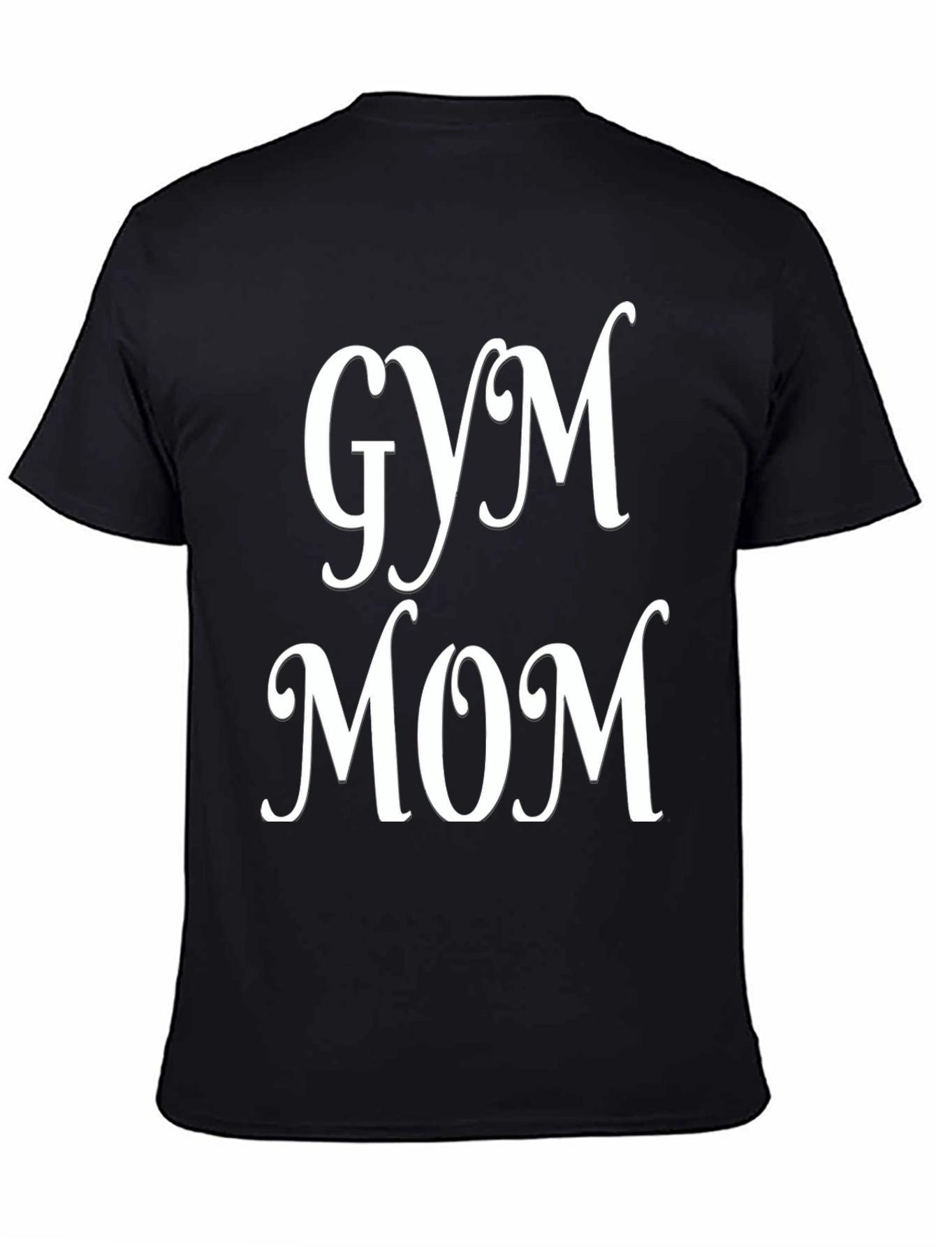 Gym Mom Graphic Tee - Black Cotton Shirt