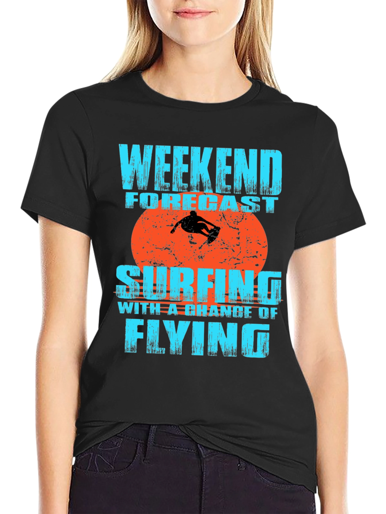 Weekend Forecast Surfing Graphic T-Shirt