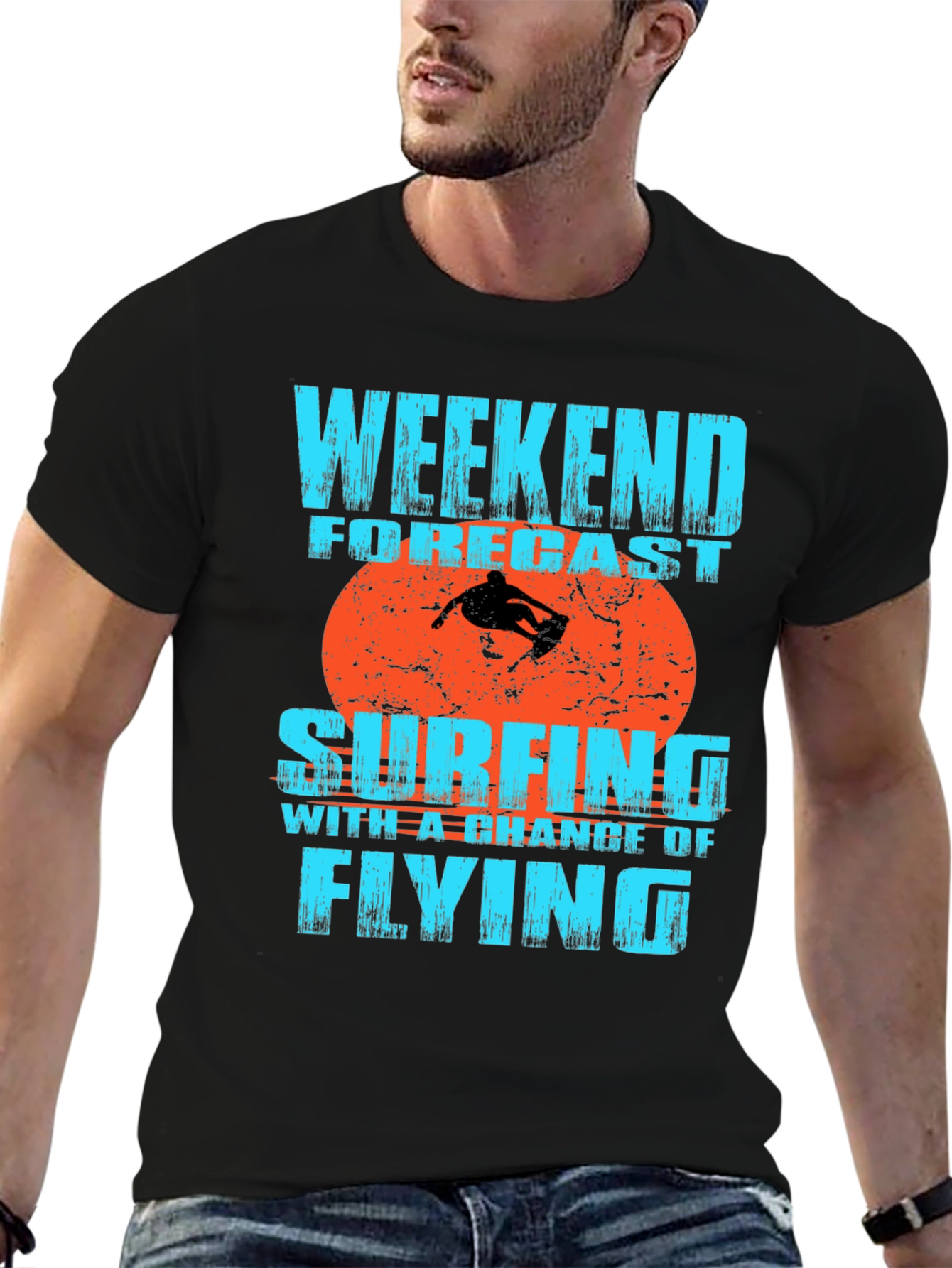 Weekend Forecast Surfing Graphic T-Shirt