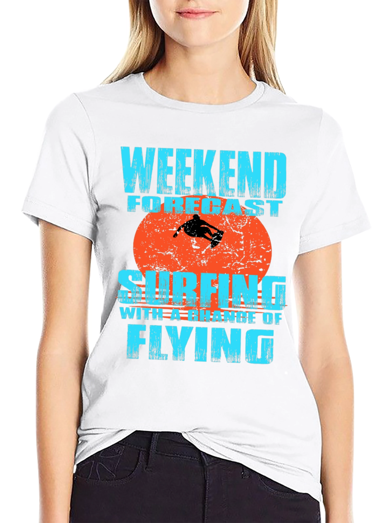 Weekend Forecast Surfing Graphic T-Shirt