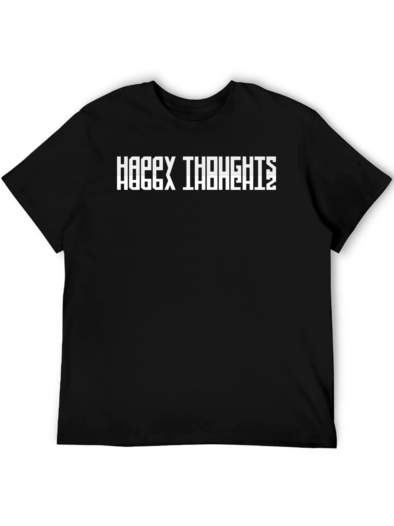 Happy Thoughts Graphic Tee - Black Short Sleeve