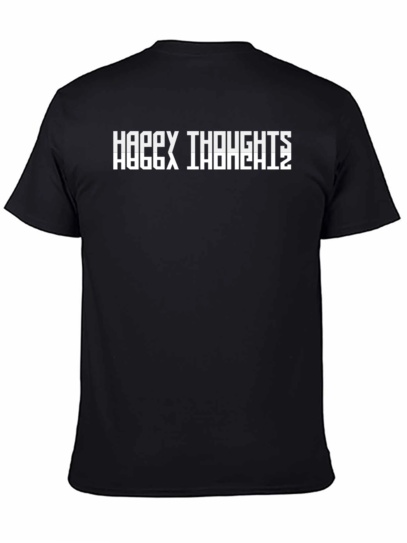 Happy Thoughts Graphic Tee - Black Short Sleeve