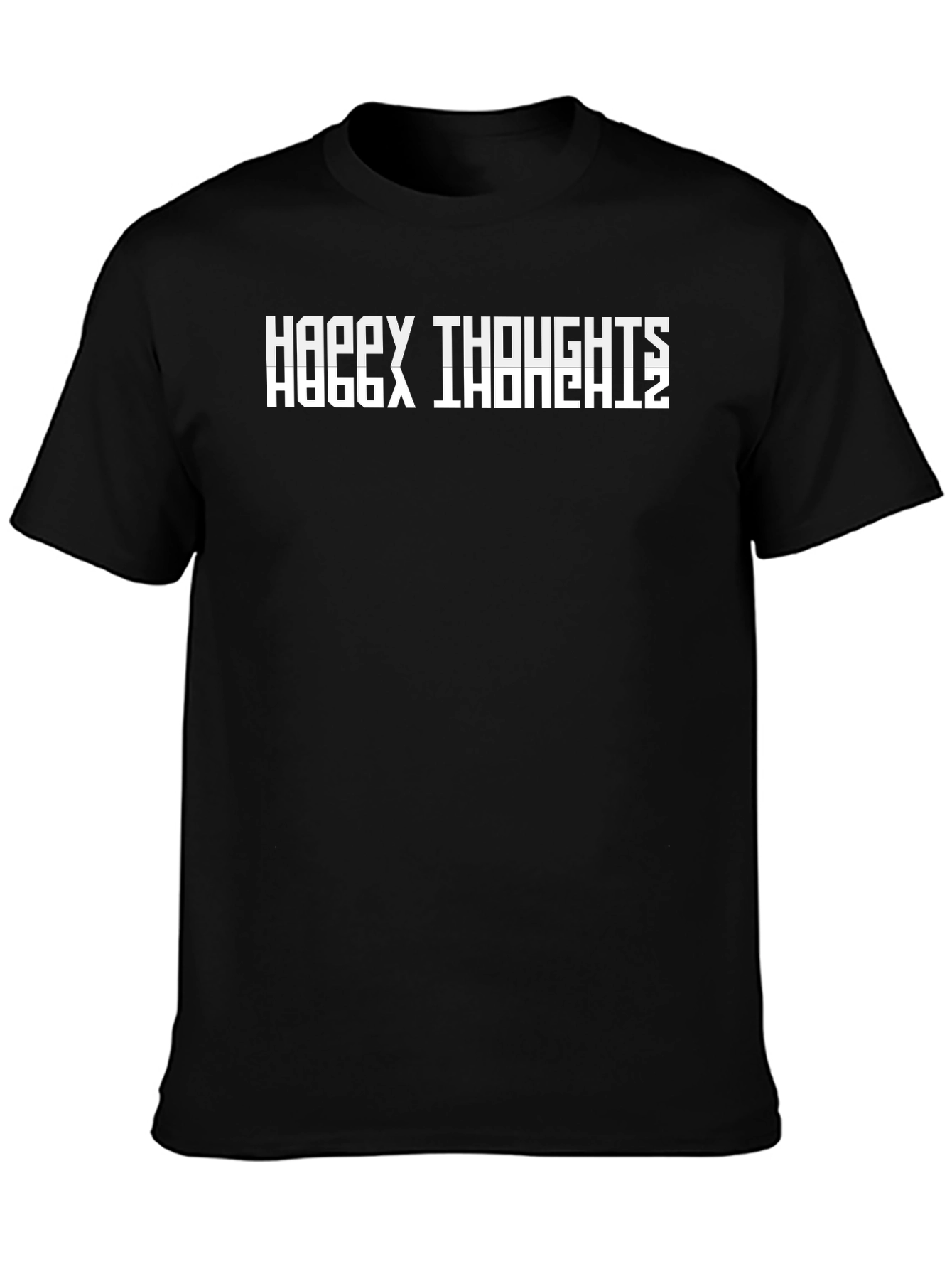 Happy Thoughts Graphic Tee - Black Short Sleeve