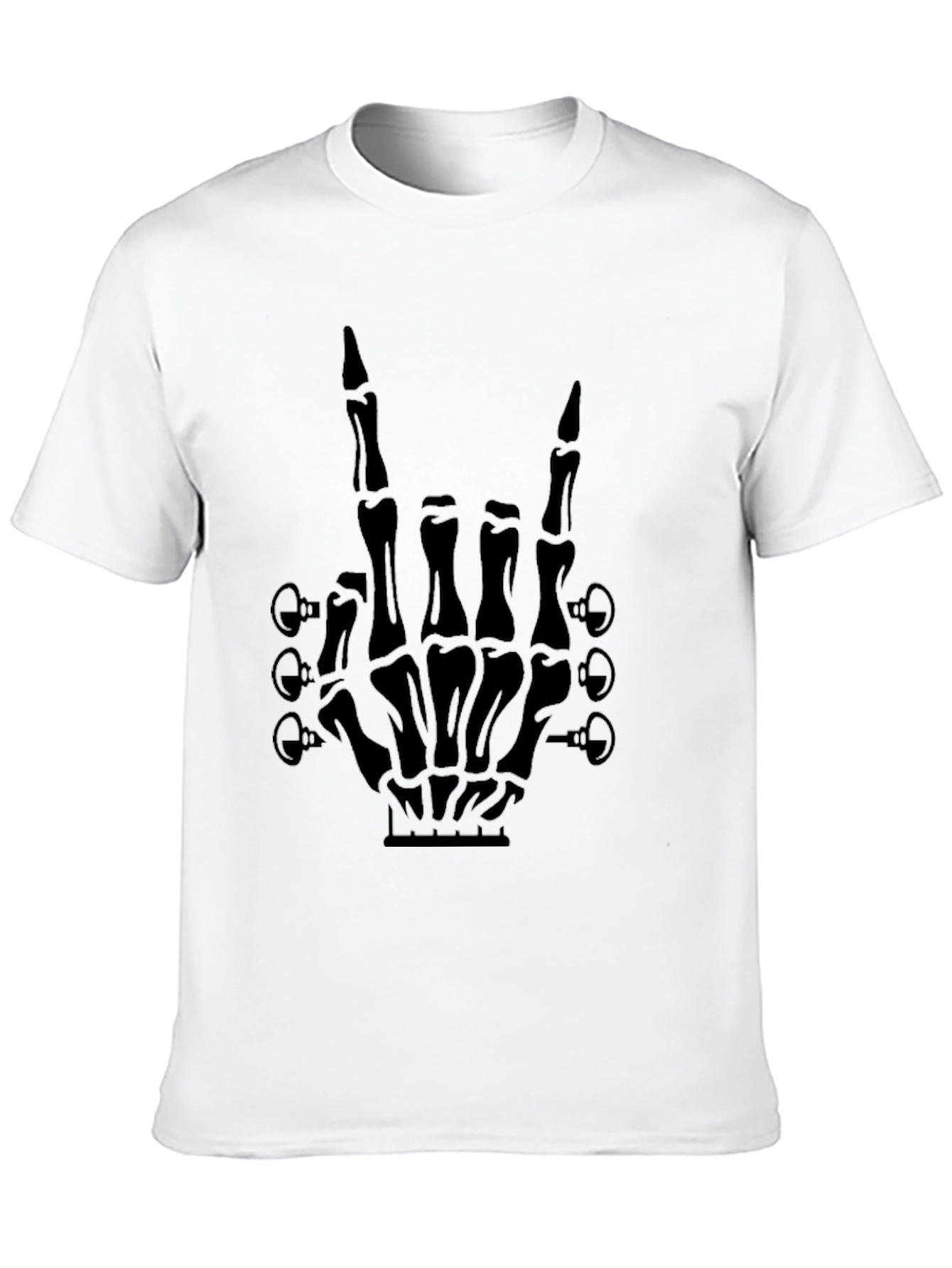 Rock On Skeleton Hand Guitar T-Shirt