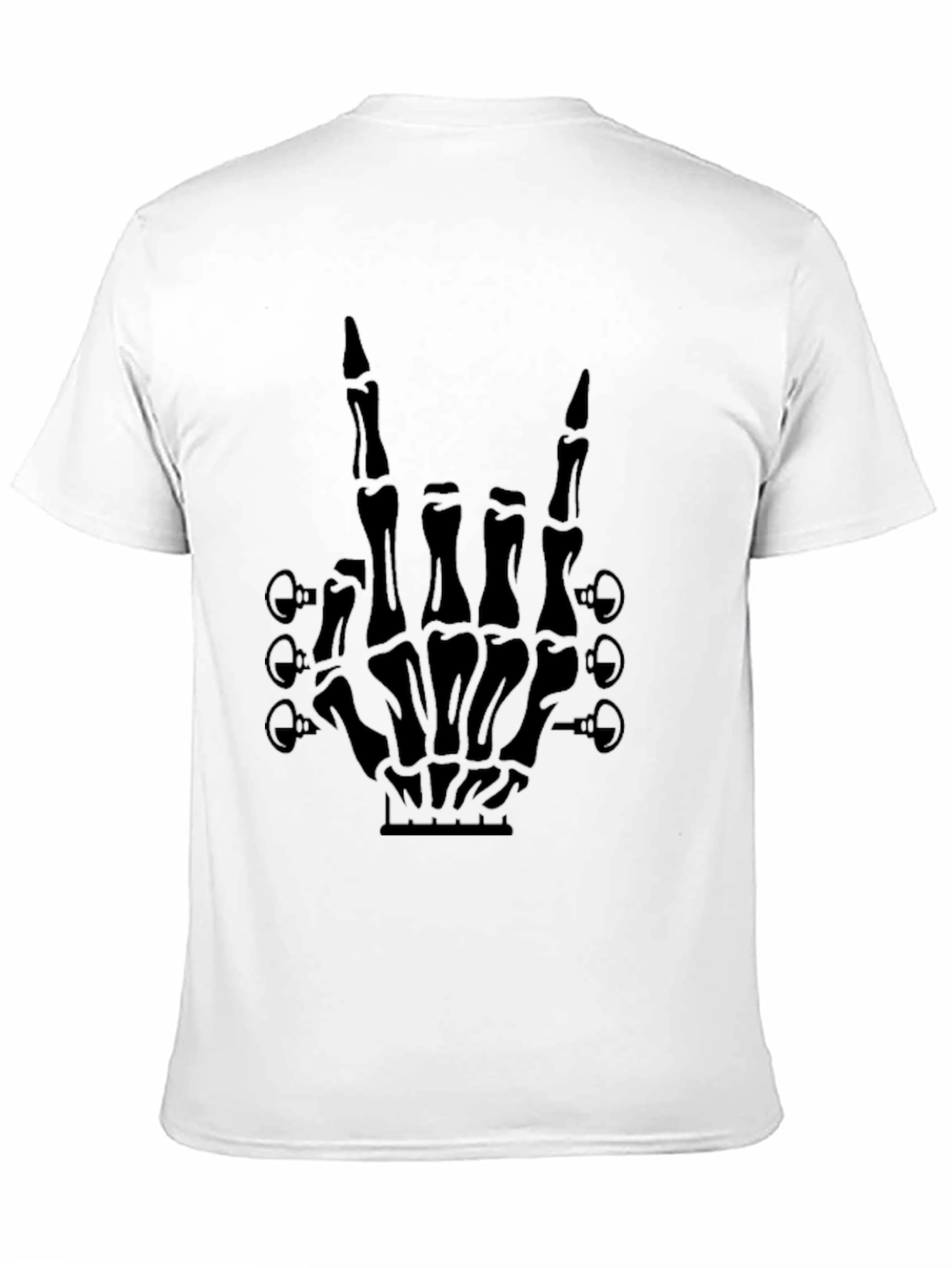 Rock On Skeleton Hand Guitar T-Shirt
