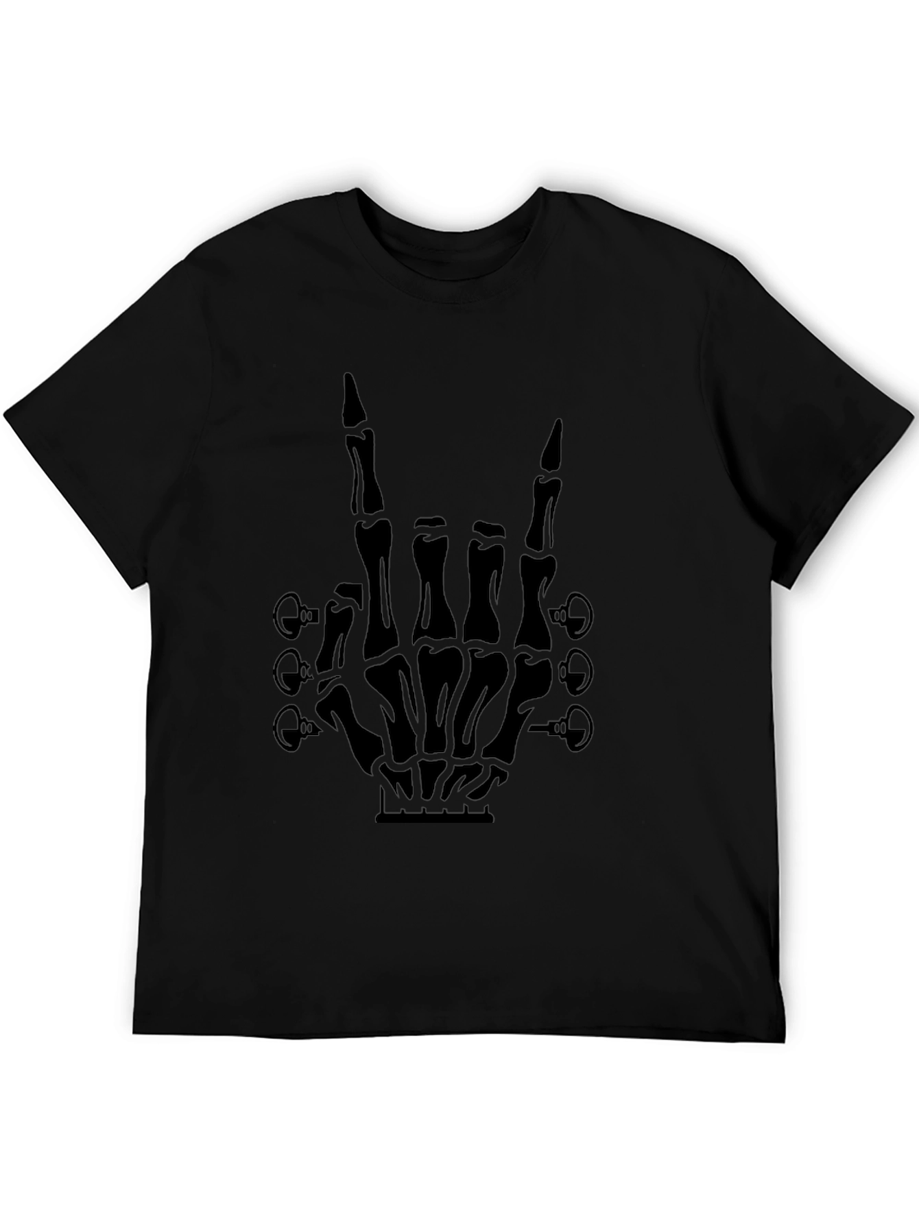 Rock On Skeleton Hand Guitar T-Shirt