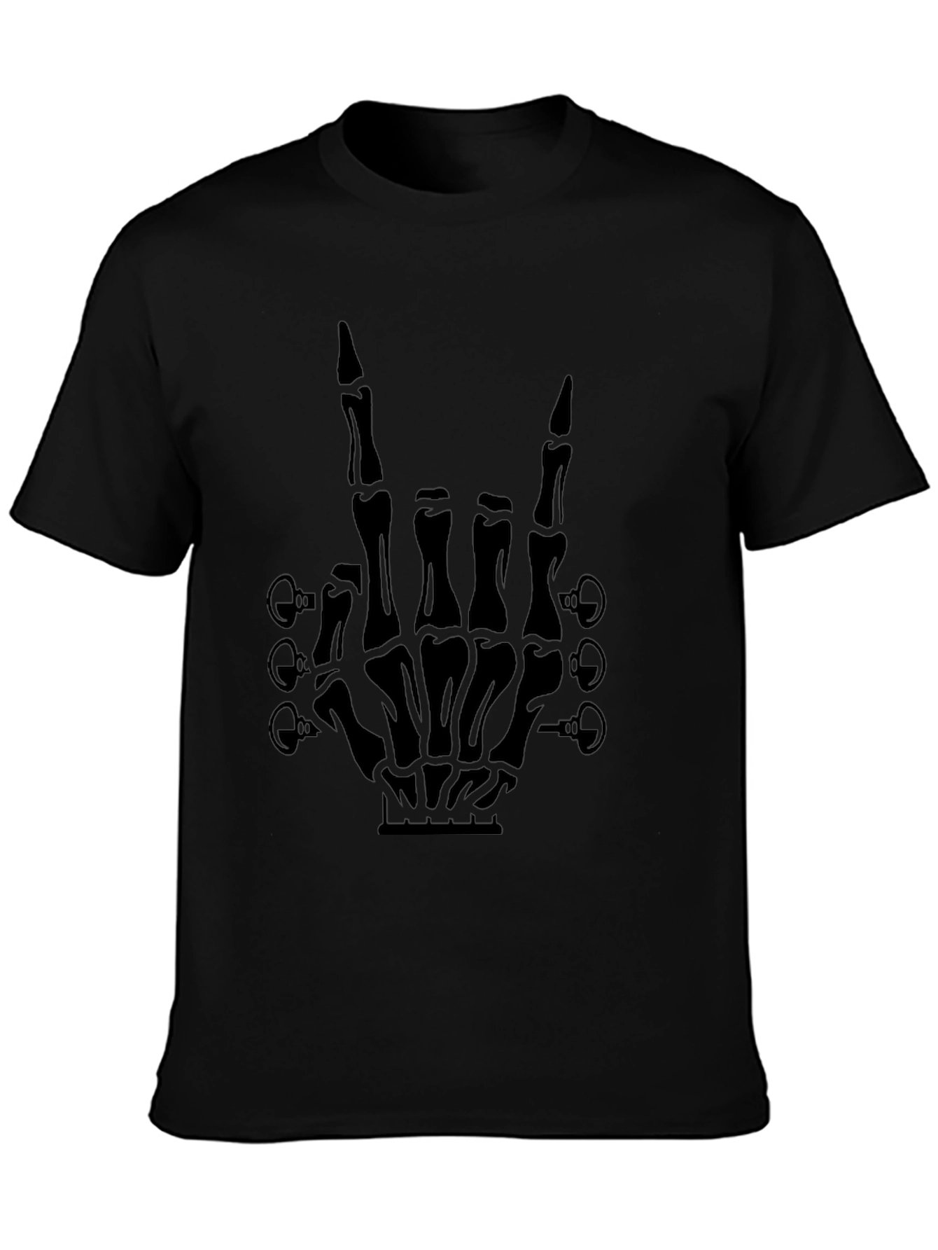 Rock On Skeleton Hand Guitar T-Shirt