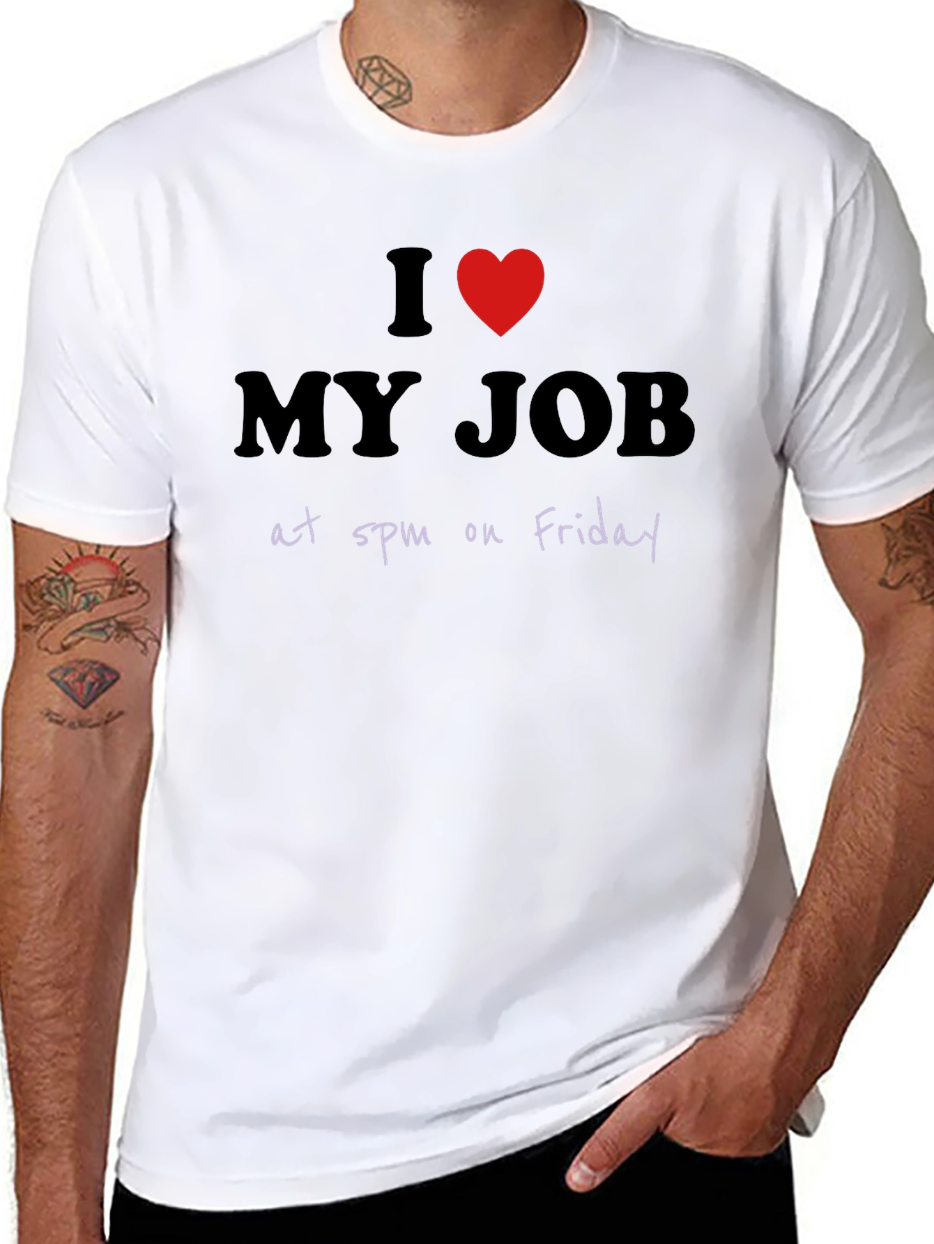 I Heart My Job at 5pm Friday Graphic T-Shirt