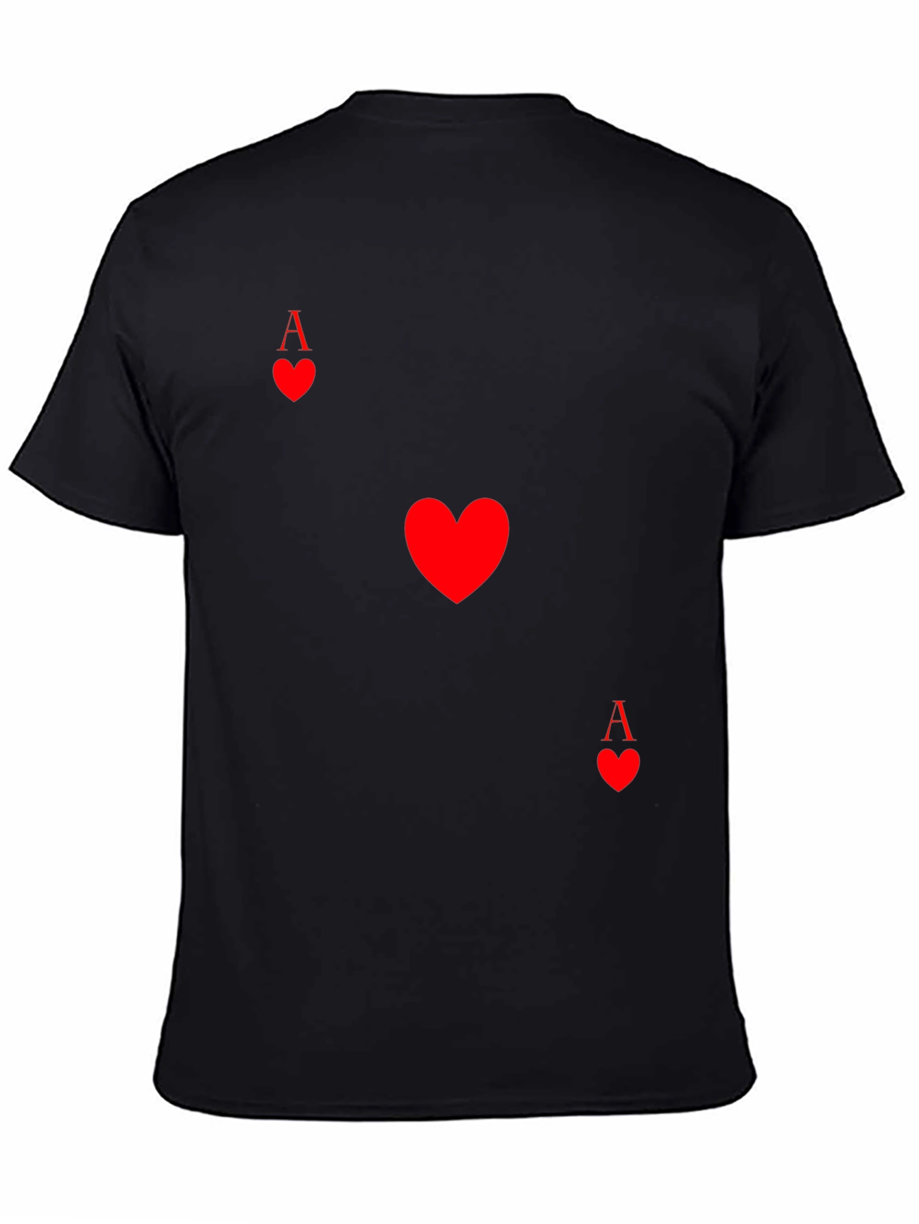 Ace of Hearts Graphic Tee - Black Casual Shirt