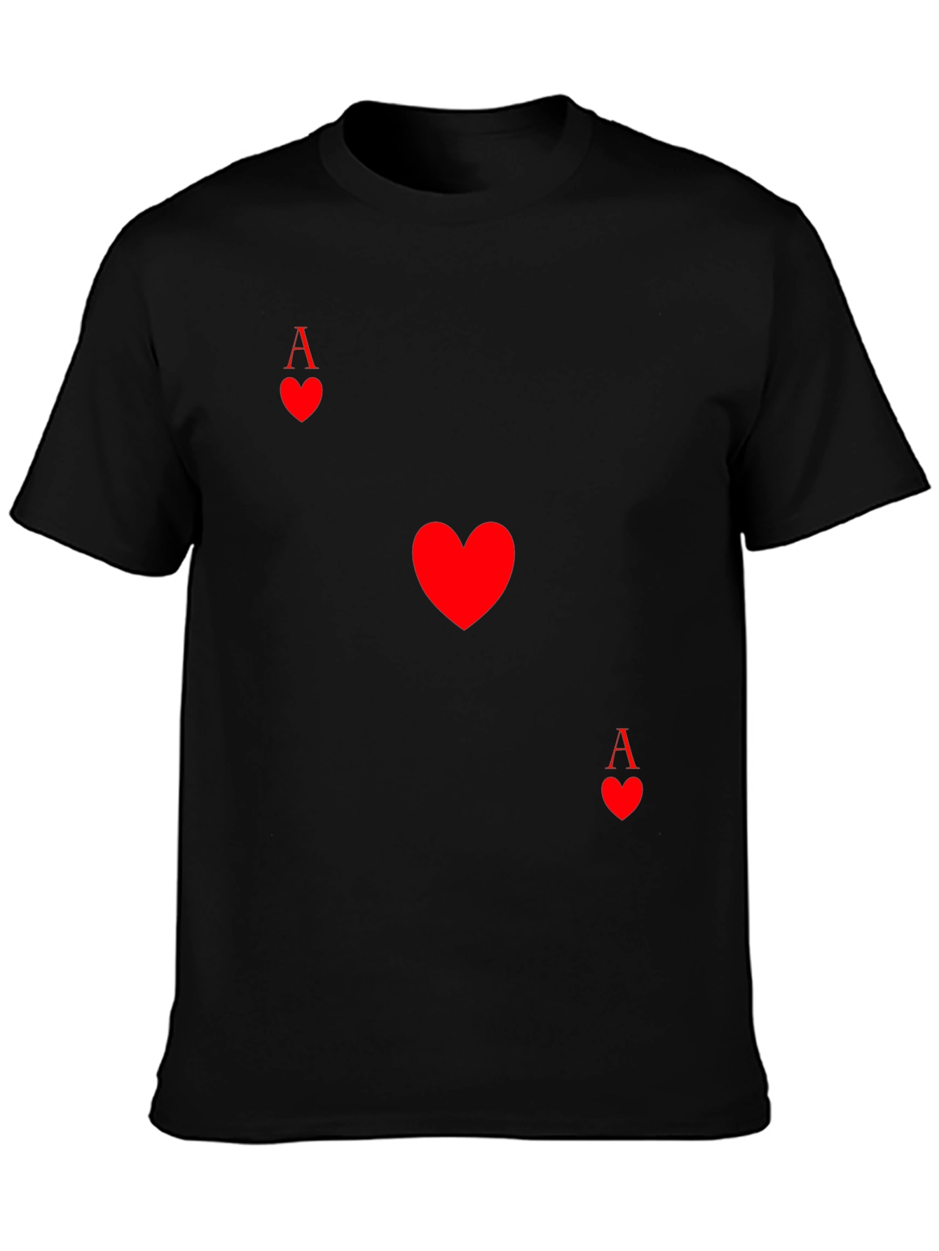 Ace of Hearts Graphic Tee - Black Casual Shirt