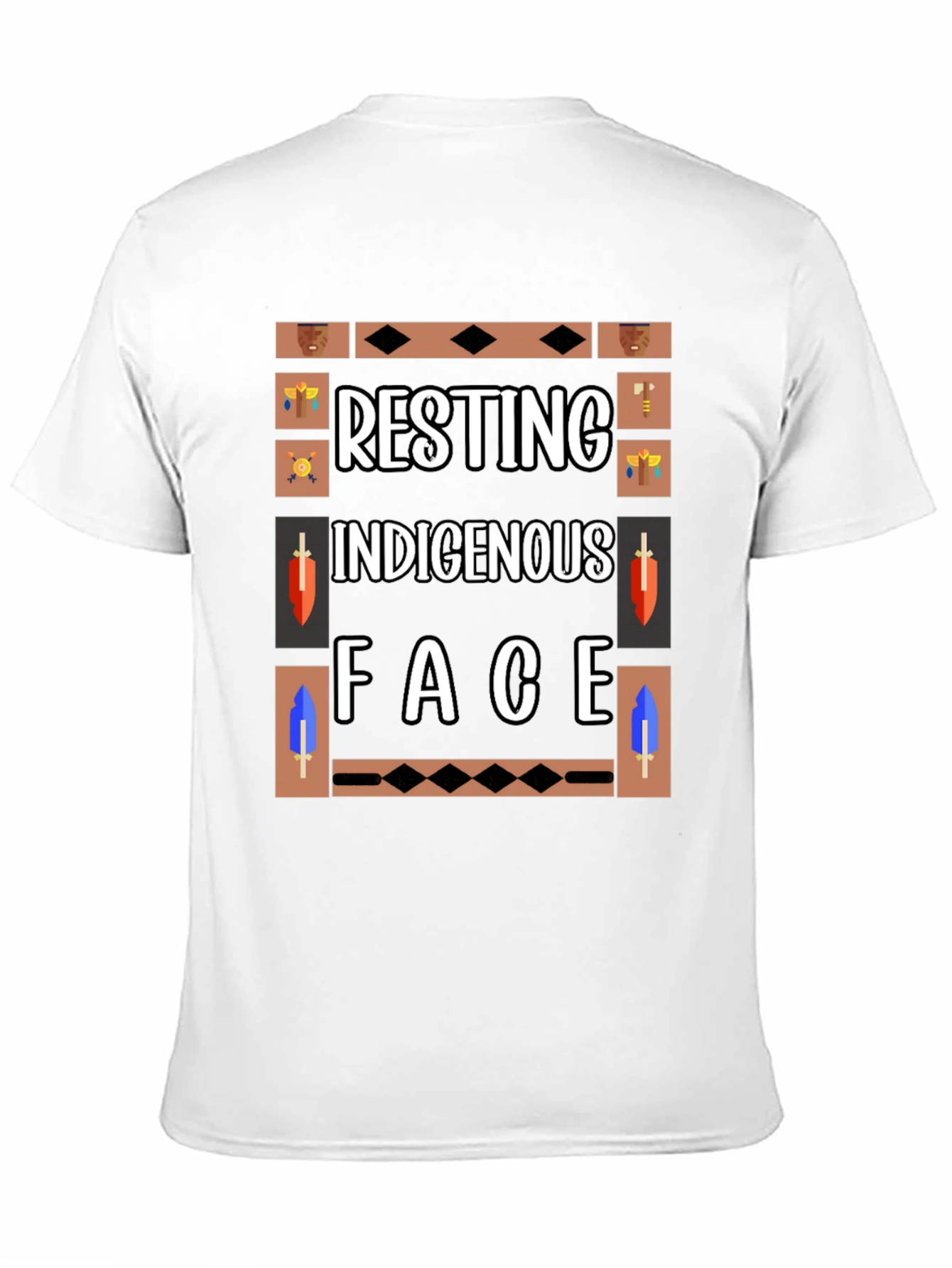 Resting Indigenous Face Graphic T-Shirt