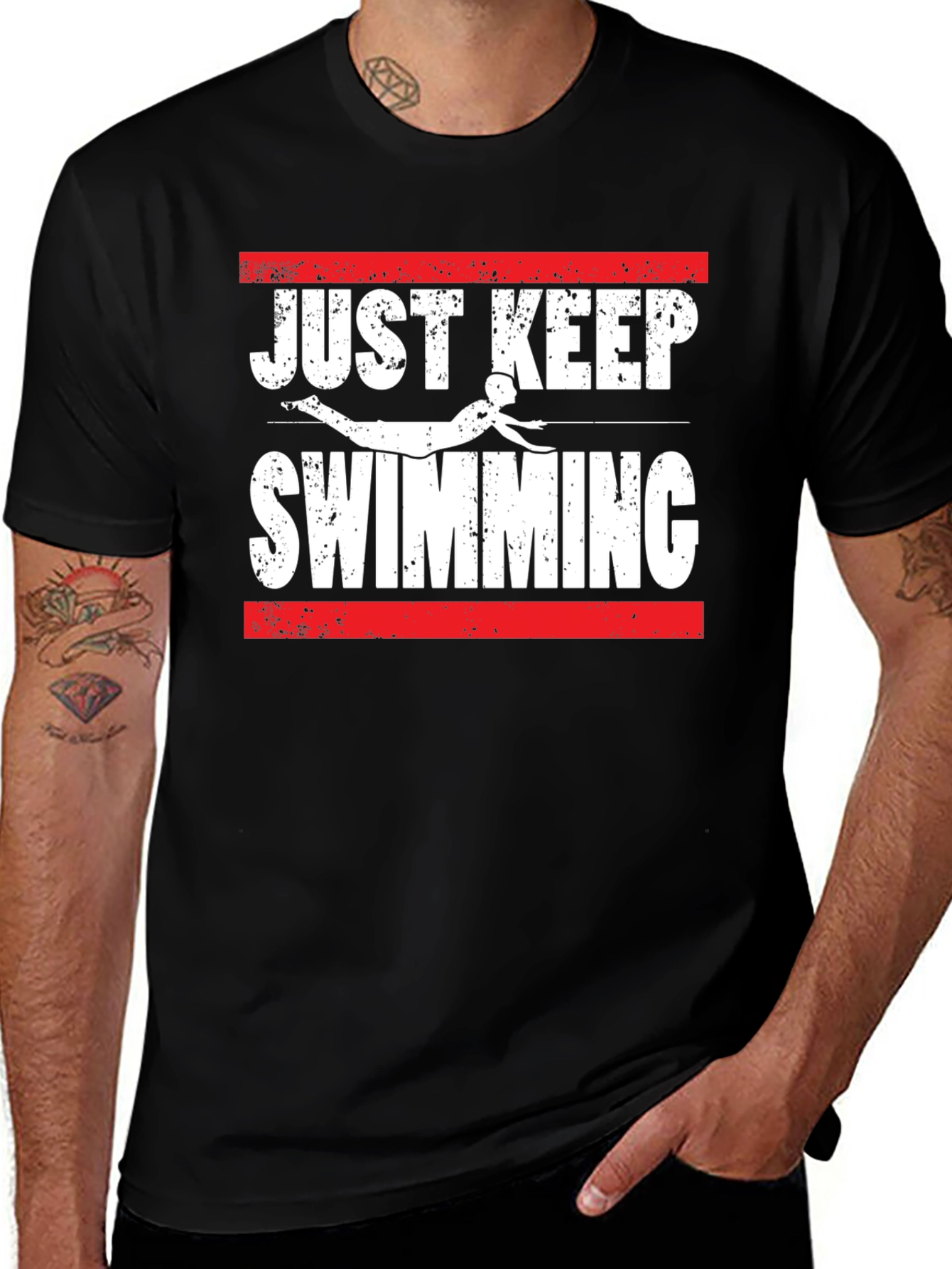 Just Keep Swimming Graphic T-Shirt