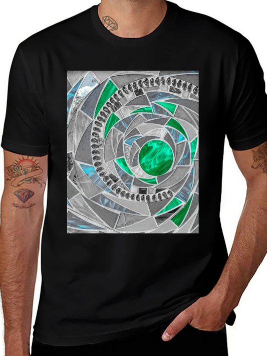 Geometric Mosaic T-Shirt - Abstract Art Tee