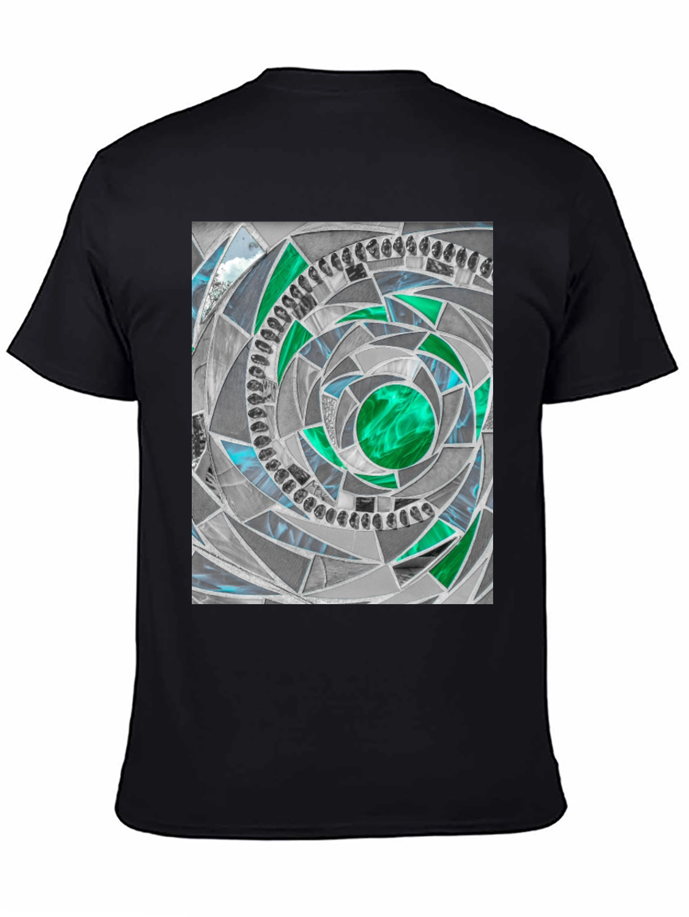 Geometric Mosaic T-Shirt - Abstract Art Tee