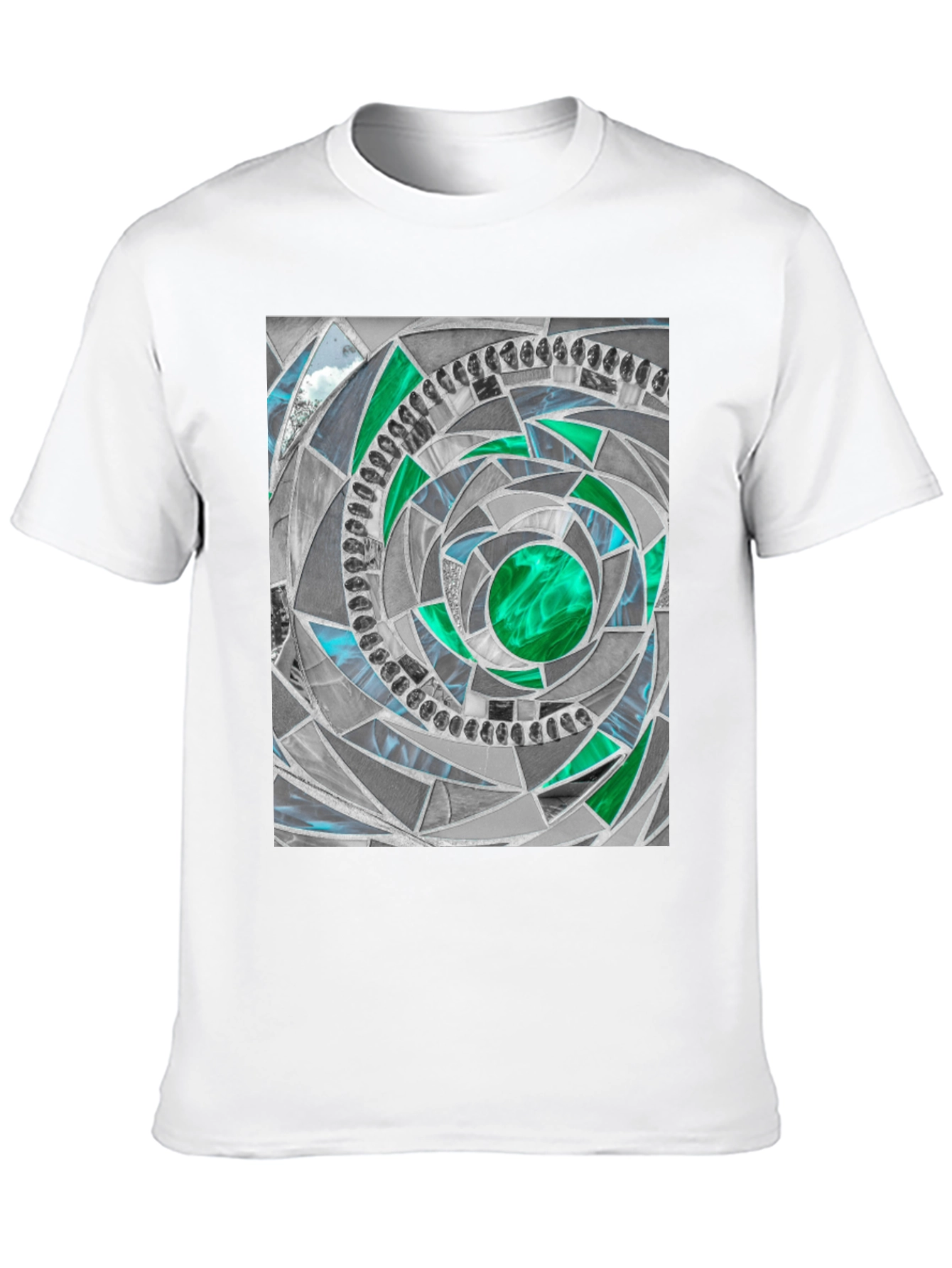 Geometric Mosaic T-Shirt - Abstract Art Tee